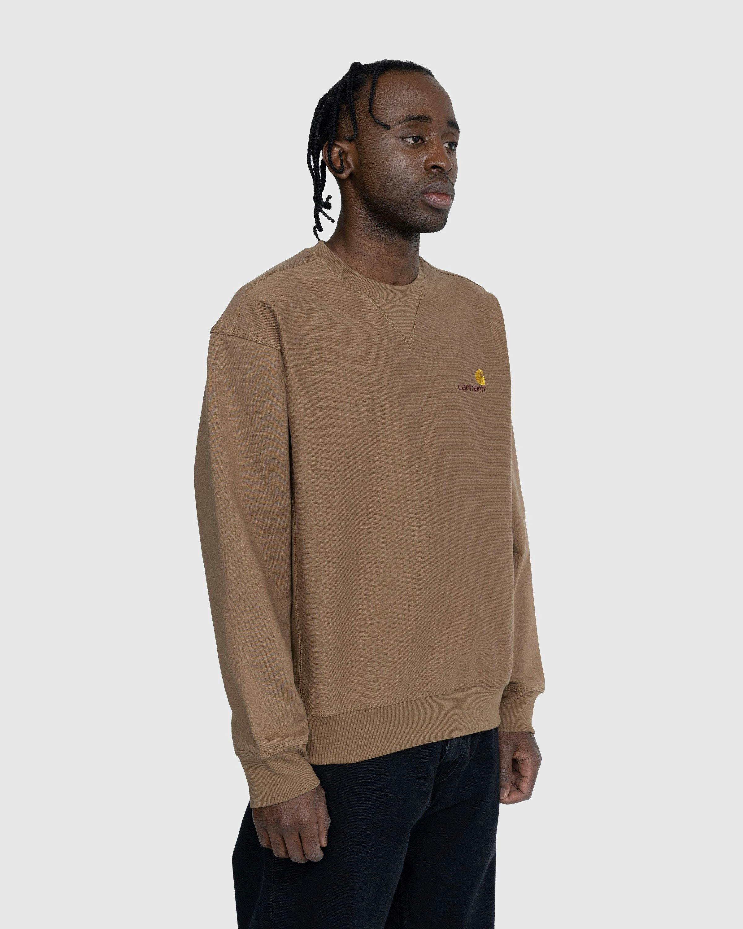 Carhartt WIP - American Script Sweatshirt Buffalo - Clothing - Brown - Image 4