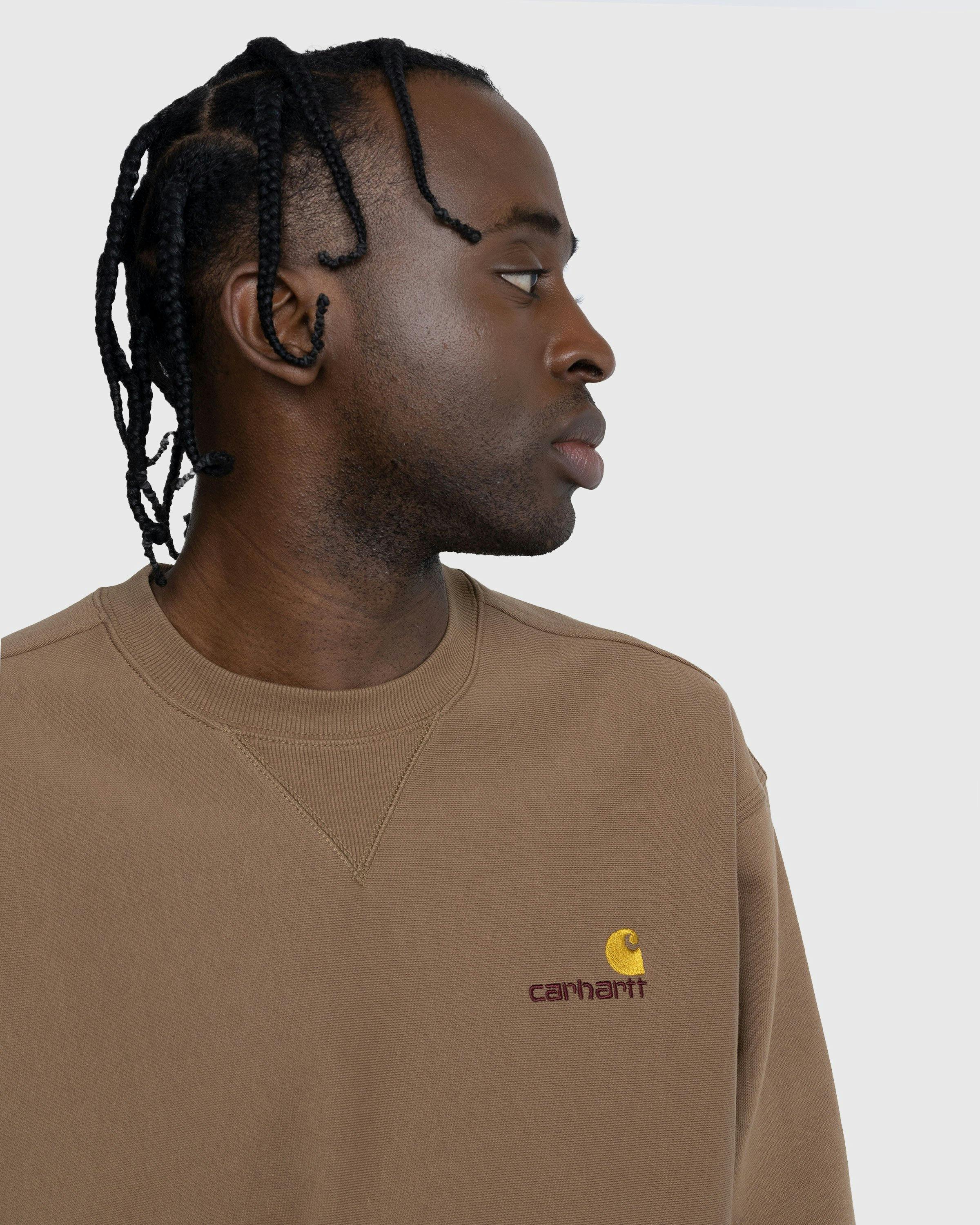 Carhartt WIP - American Script Sweatshirt Buffalo - Clothing - Brown - Image 6