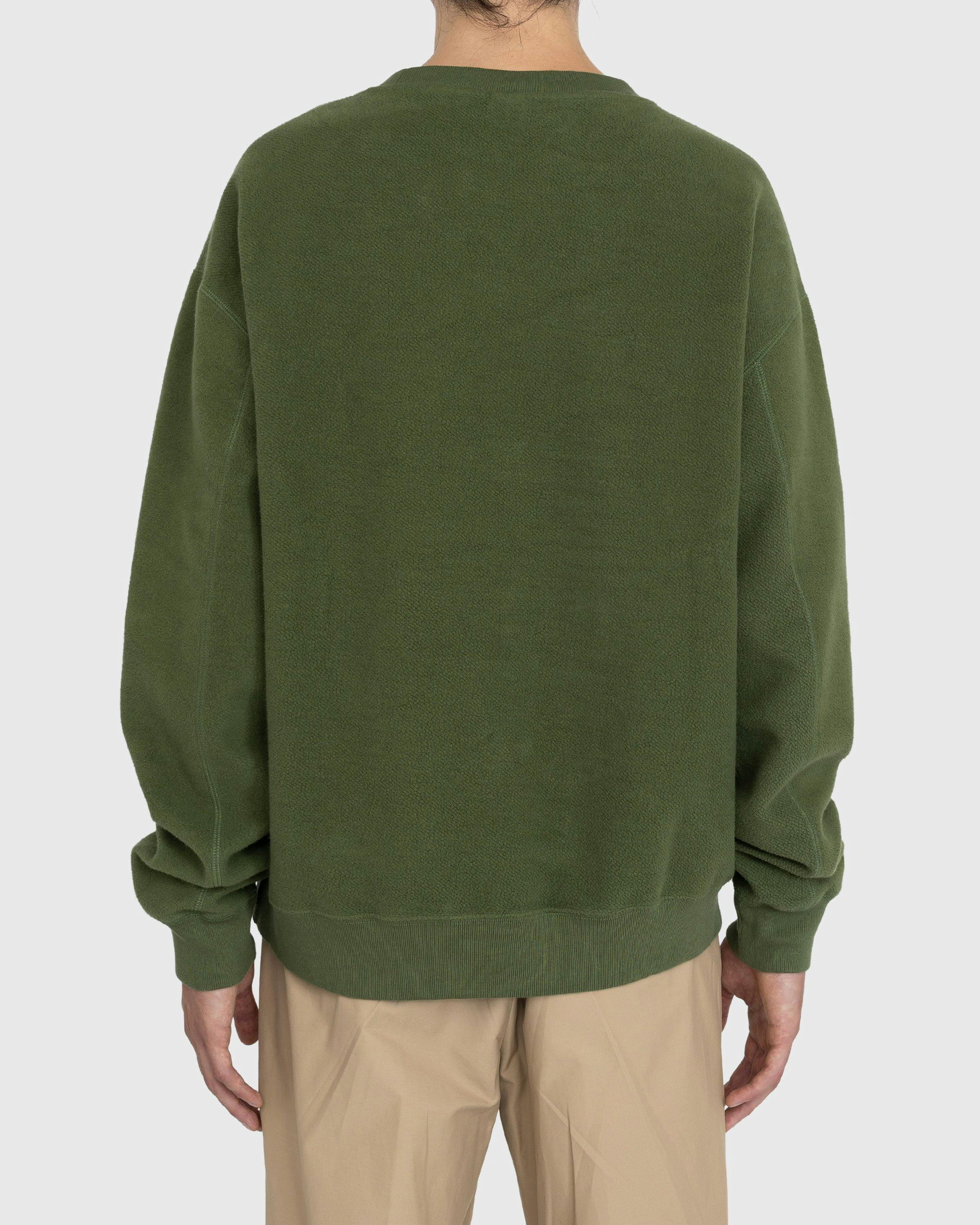 Highsnobiety - Script Logo Reverse Fleece Crew Green - Clothing - Green - Image 3