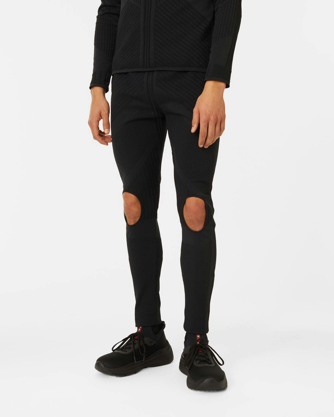 Prada - Knitted Nylon Leggings - Clothing - Black - Image 1