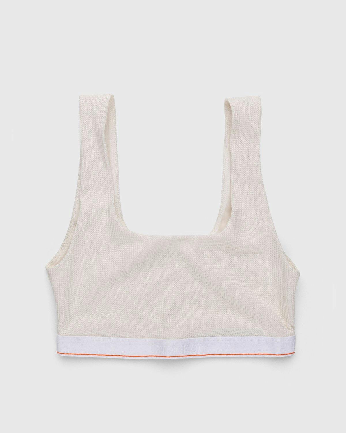 Heron Preston x Calvin Klein - Womens Unlined Bralette Chalk - Clothing - White - Image 1