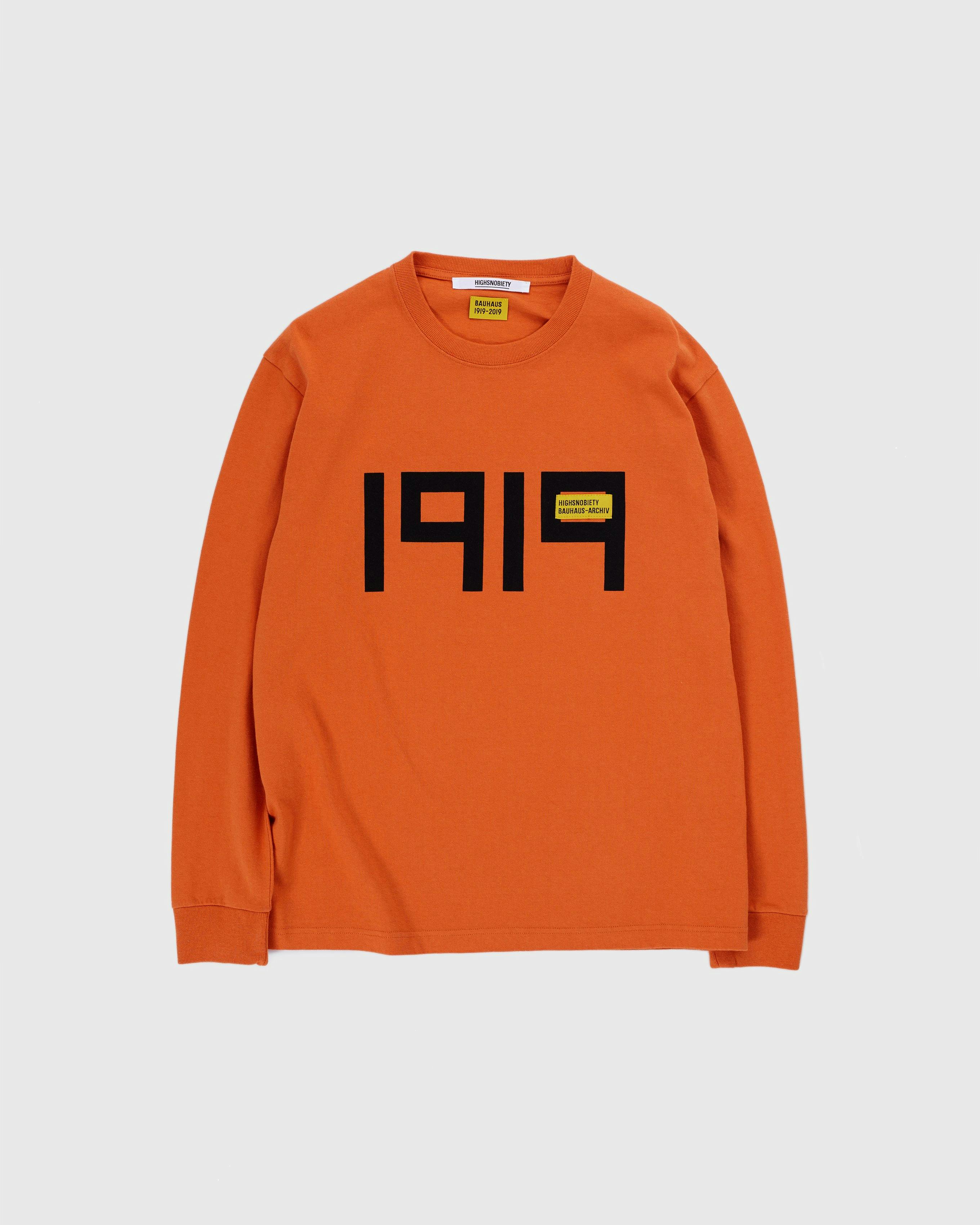 Bauhaus Archiv x Highsnobiety - Bauhaus Archives 1919 Long Sleeve Orange - Clothing - Orange - Image 1