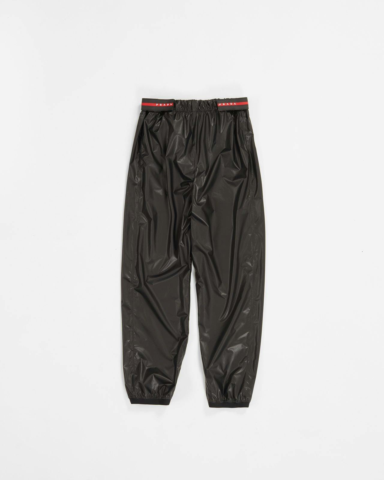 Prada - Men's Shiny Nylon Track Pants - Clothing - Black - Image 3