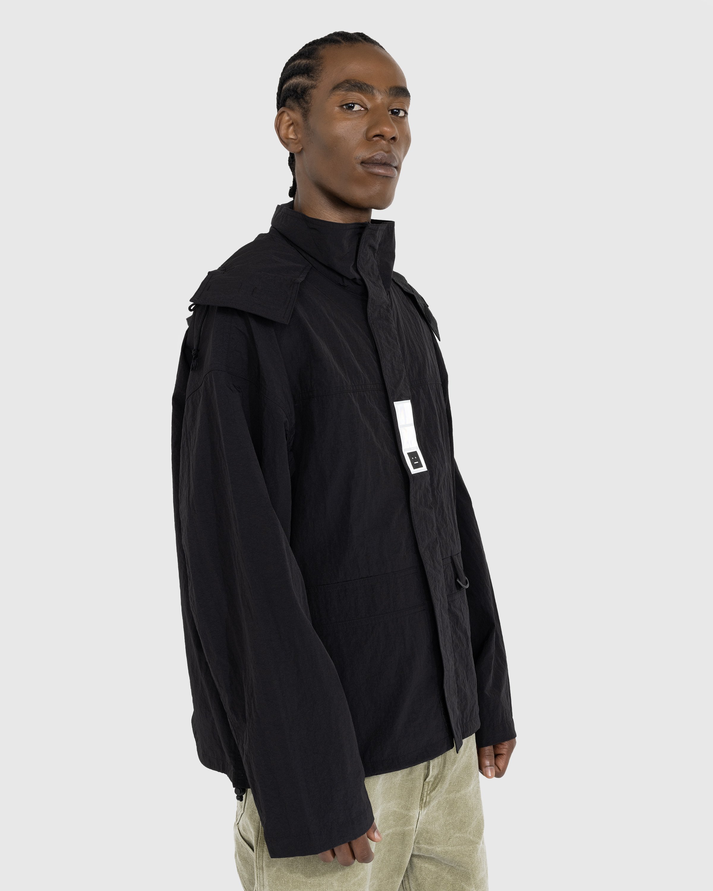 Acne Studios - Nylon Hooded Jacket Black - Clothing - Black - Image 4