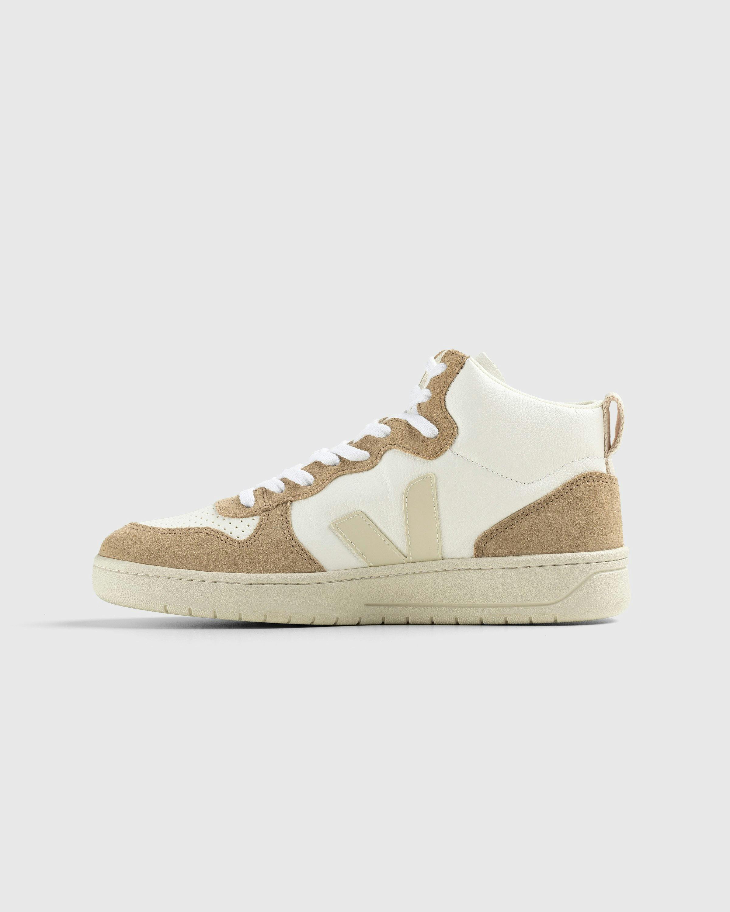 VEJA - V-15 Chrome-Free Leather White/Pierre/Sahara - Footwear - Beige - Image 2