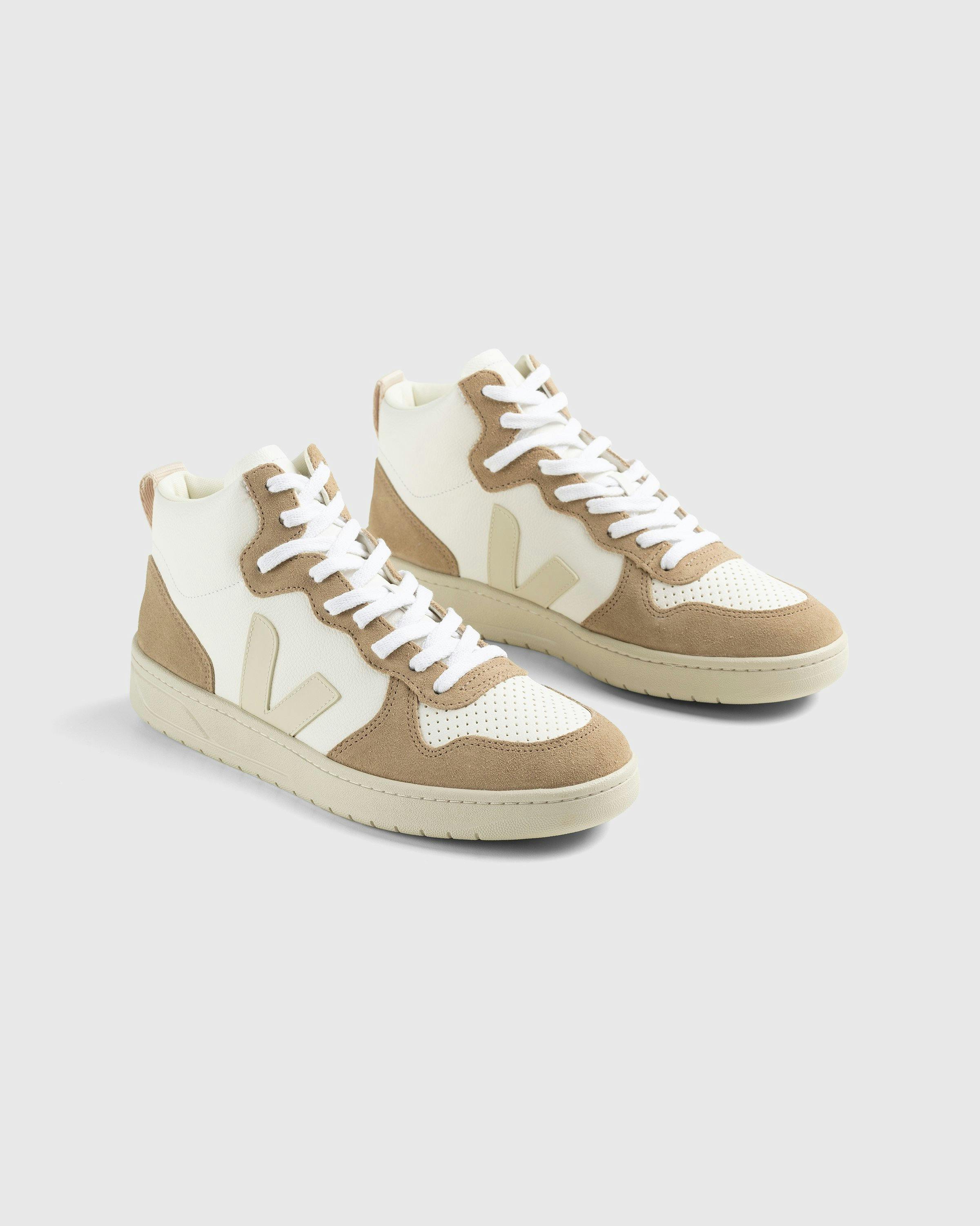 VEJA - V-15 Chrome-Free Leather White/Pierre/Sahara - Footwear - Beige - Image 3