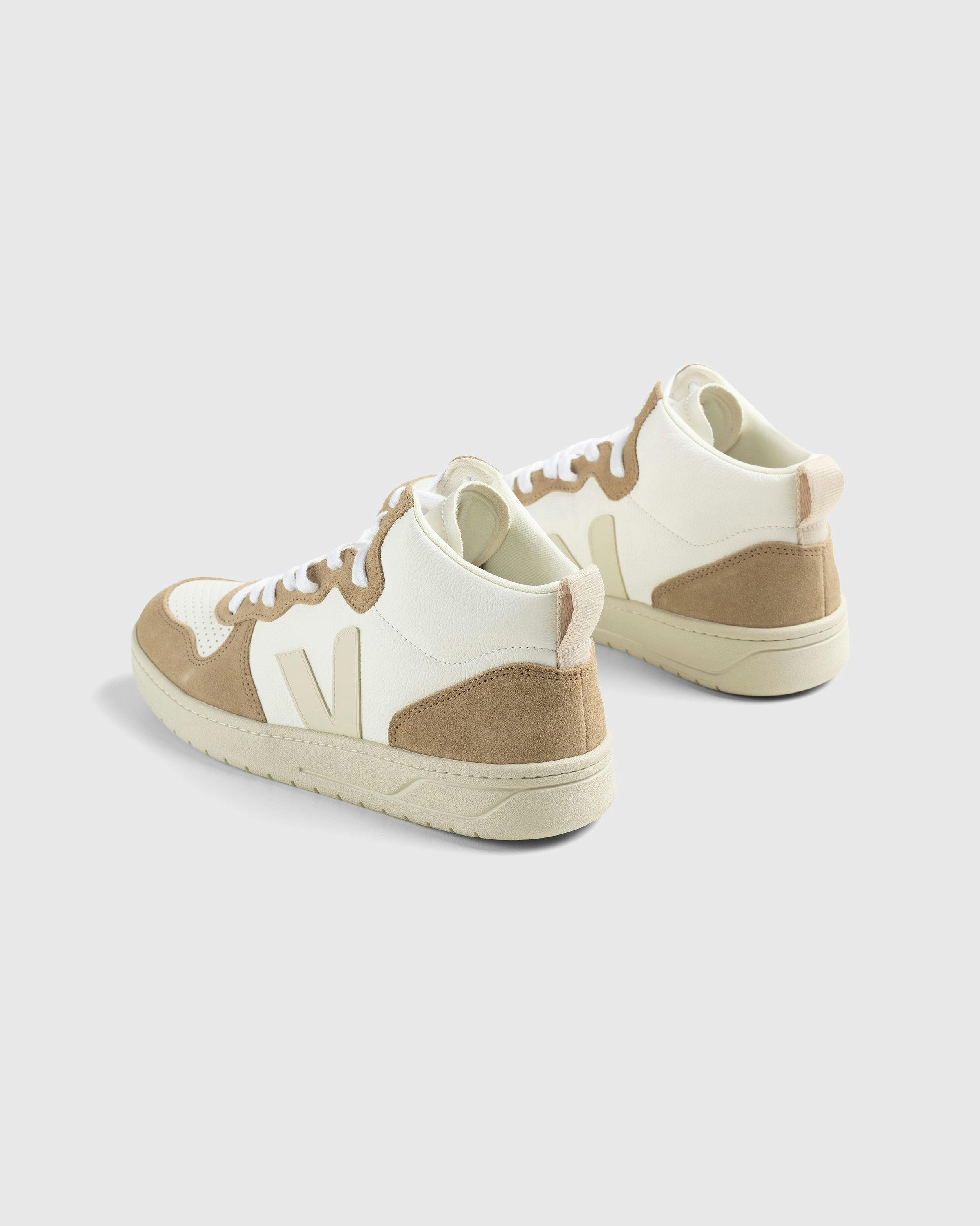 VEJA - V-15 Chrome-Free Leather White/Pierre/Sahara - Footwear - Beige - Image 4