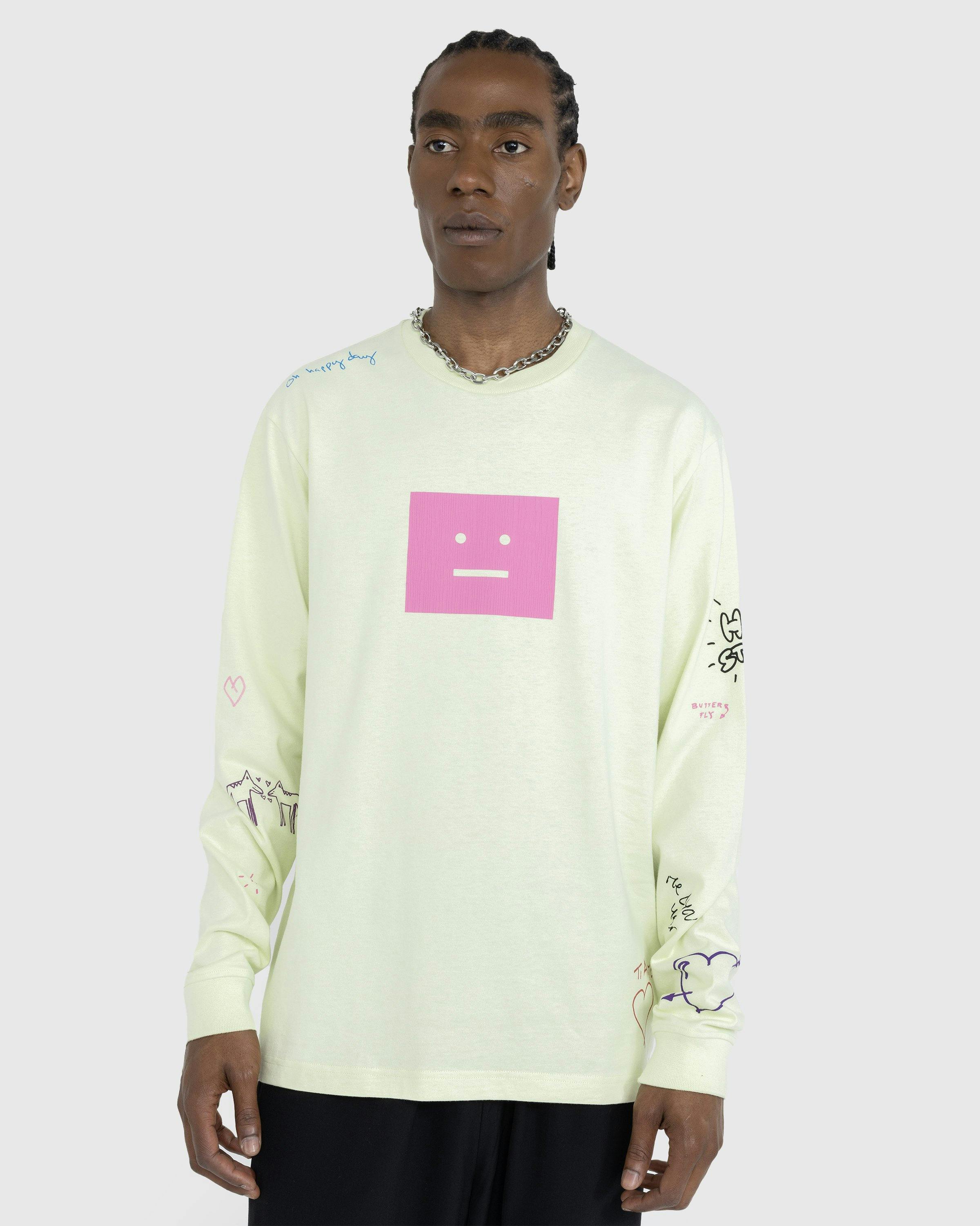 Acne Studios - Scribbles Longsleeve T-Shirt Green - Clothing - Green - Image 2