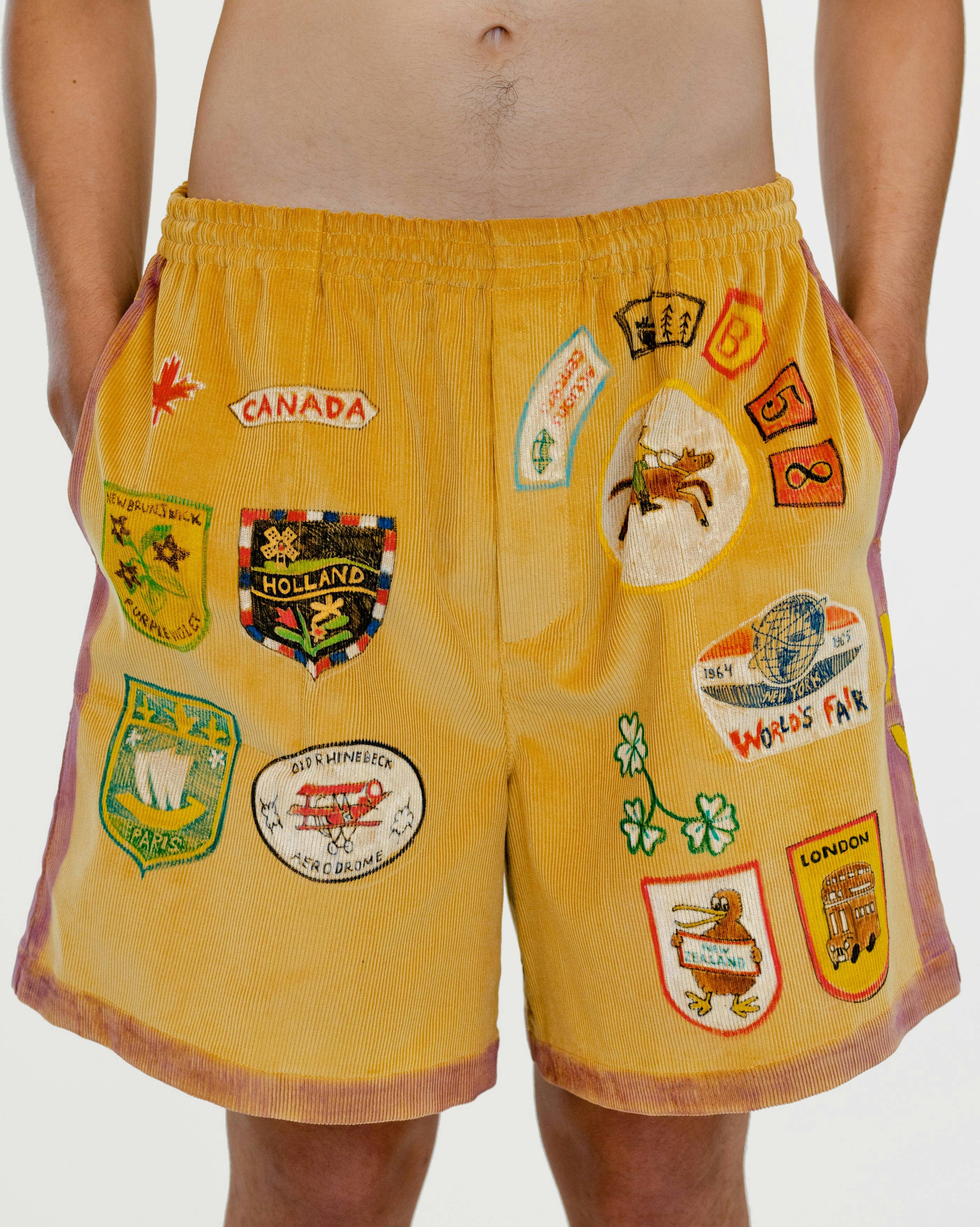 Bode - Senior Cord Rugby Shorts - Clothing - Multi - Image 1