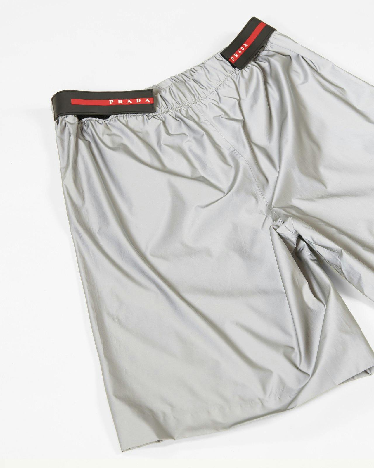 Prada - Women's Reflective Bermuda Shorts - Clothing - Grey - Image 4