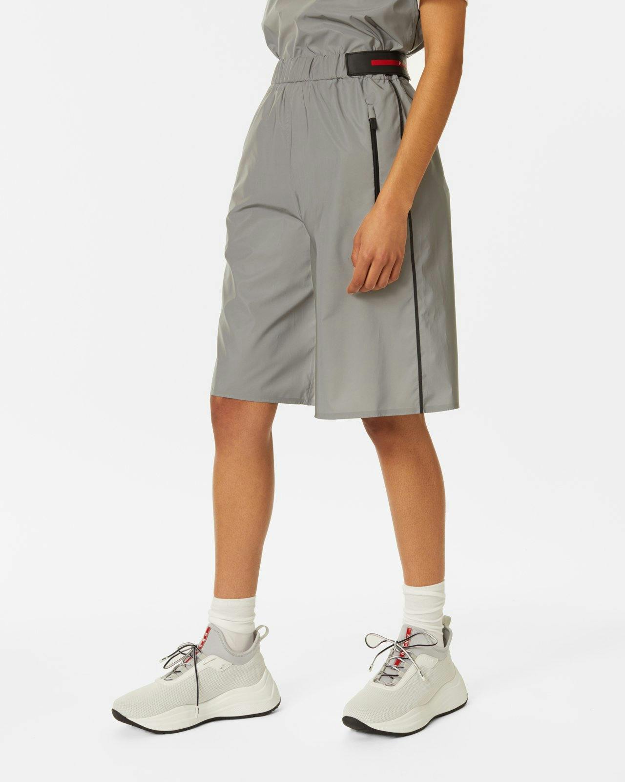 Prada - Women's Reflective Bermuda Shorts - Clothing - Grey - Image 6