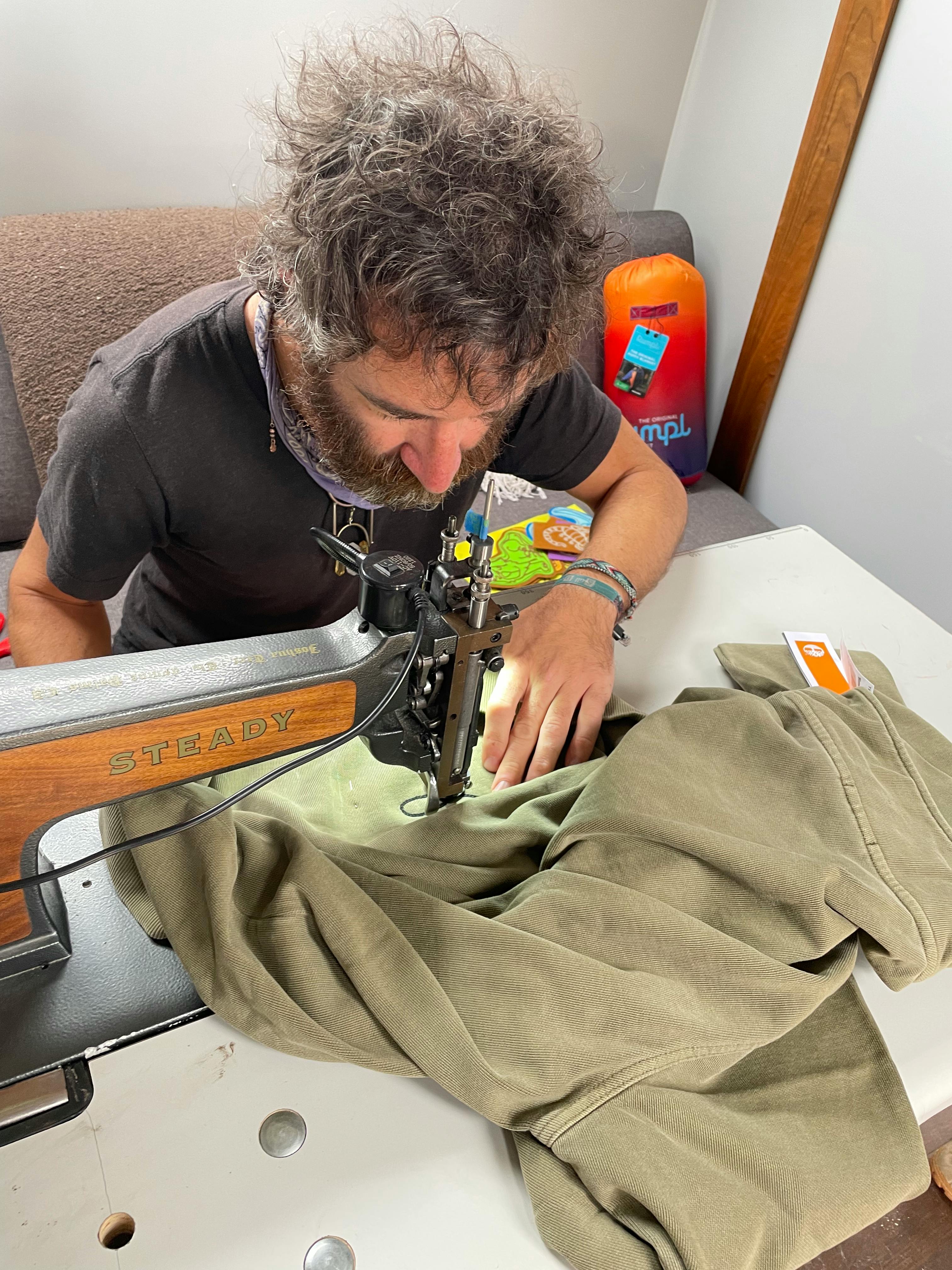 Timberland gear being custom embroidered