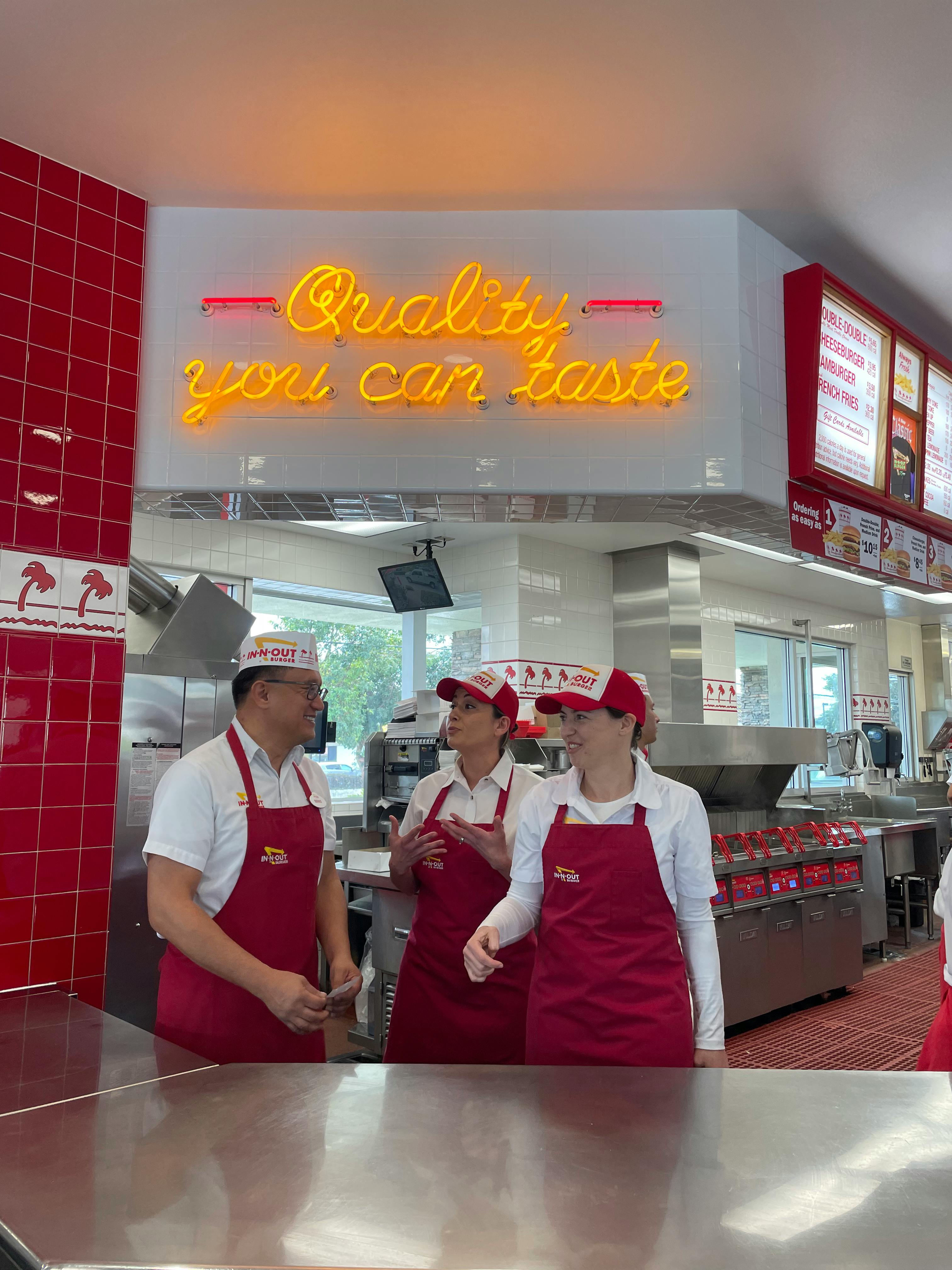 Employees at an In-N-Out Burger in California