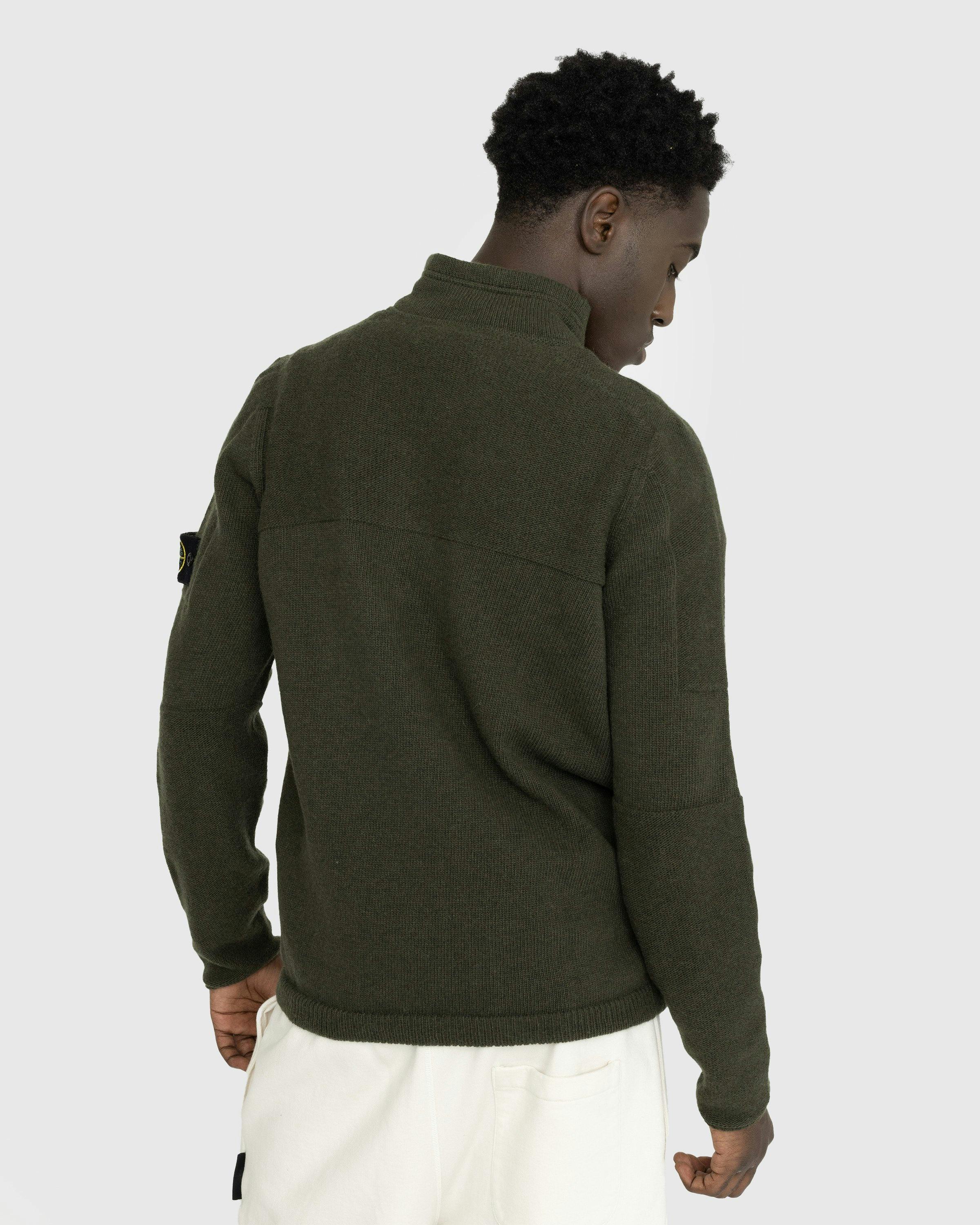 Stone Island – Lambswool Half-Zip Knit Olive | Highsnobiety Shop