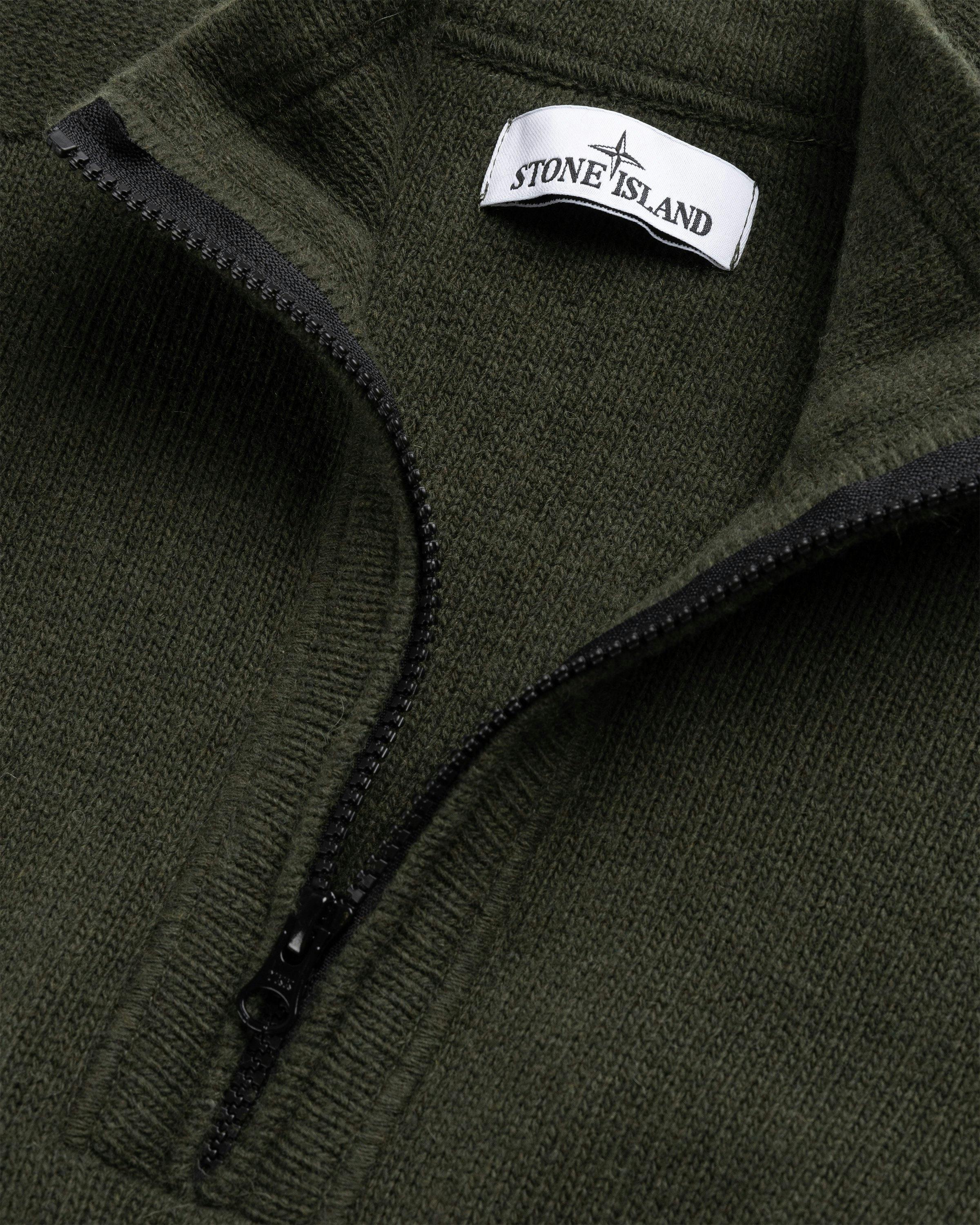 Stone Island – Lambswool Half-Zip Knit Olive | Highsnobiety Shop