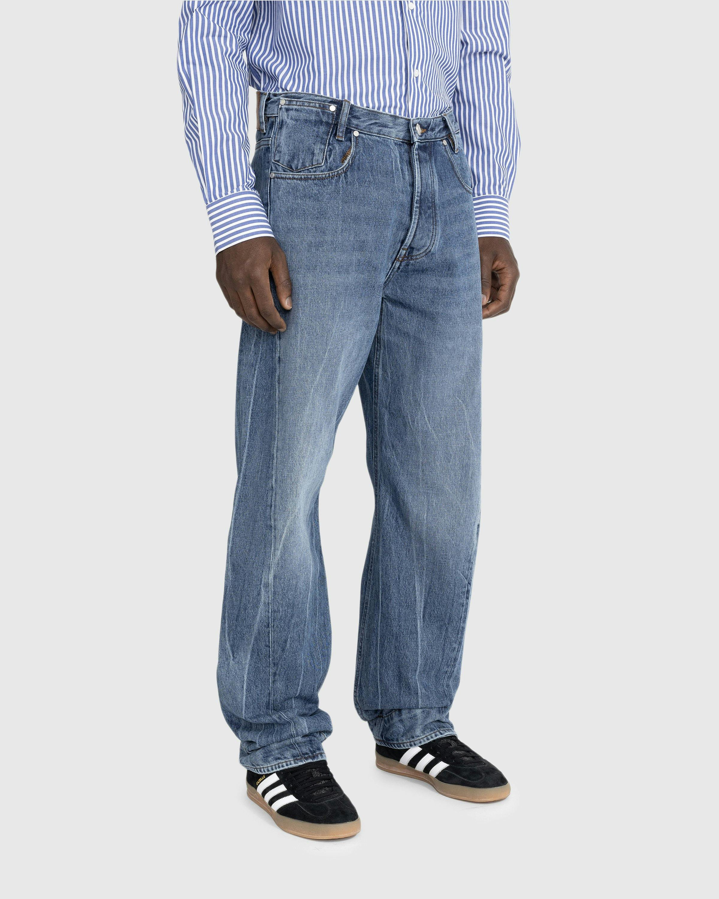 Trussardi - Five-Pocket Twisted Tapered Jeans Blue Rigid - Clothing - Blue - Image 4