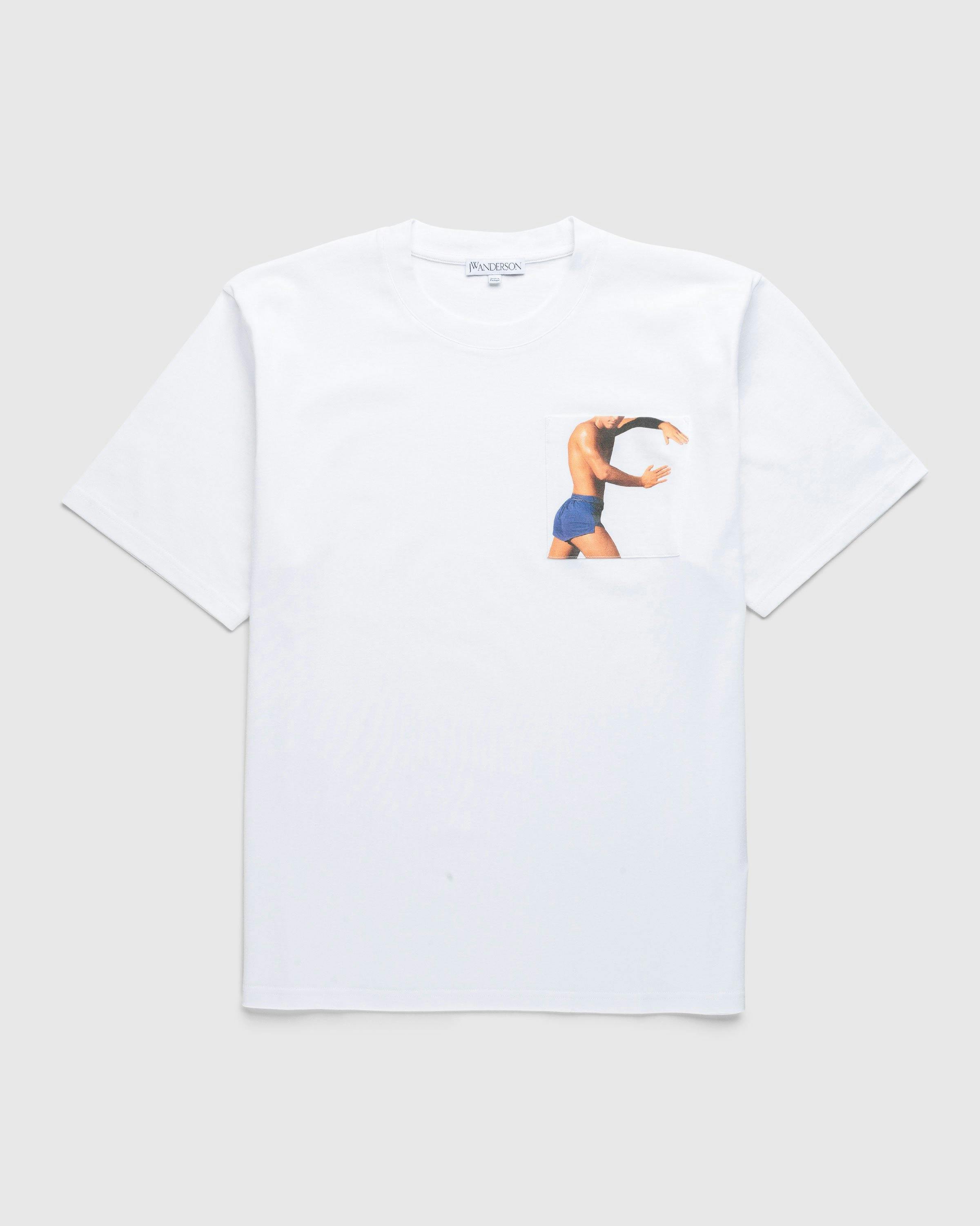 J.W. Anderson - PROFILE STUD CHEST POCKET T-SHIRT White - Clothing - White - Image 1