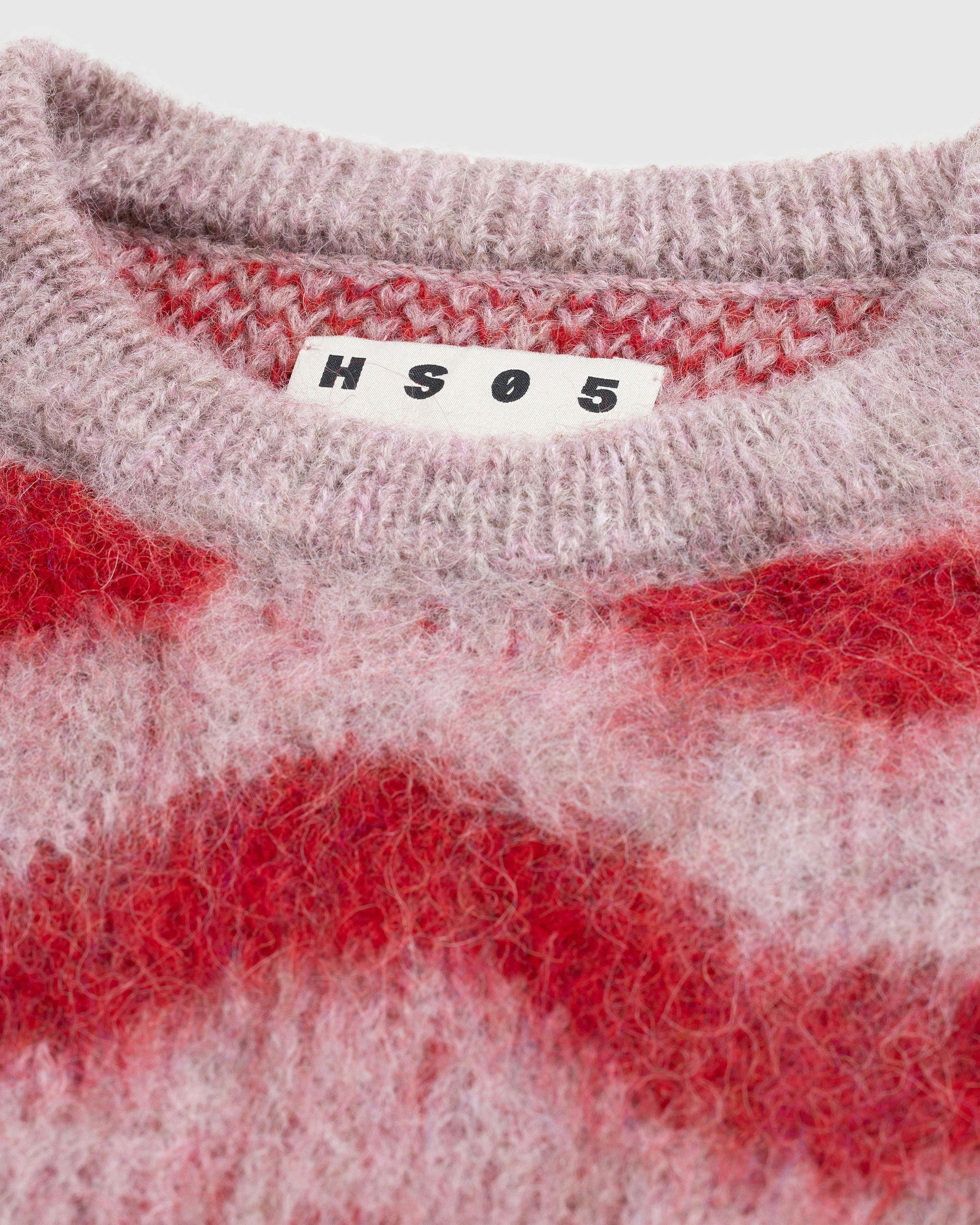 Highsnobiety HS05 - Alpaca Fuzzy Wave Sweater Pale Rose/Red - Clothing - Multi - Image 6