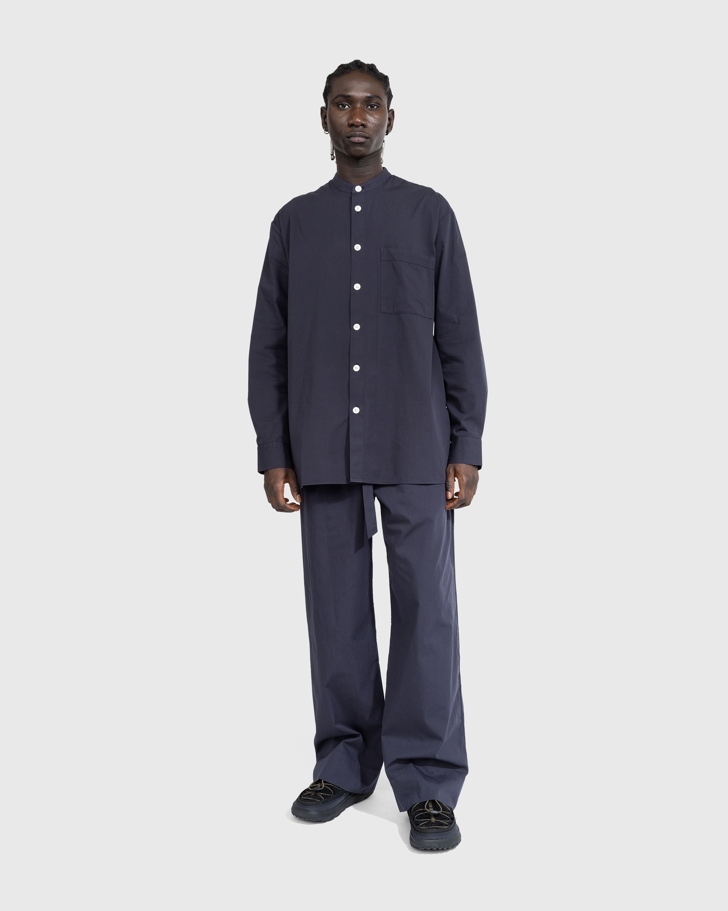 Birkenstock x Tekla – Poplin Pyjama Shirt Slate | Highsnobiety Shop