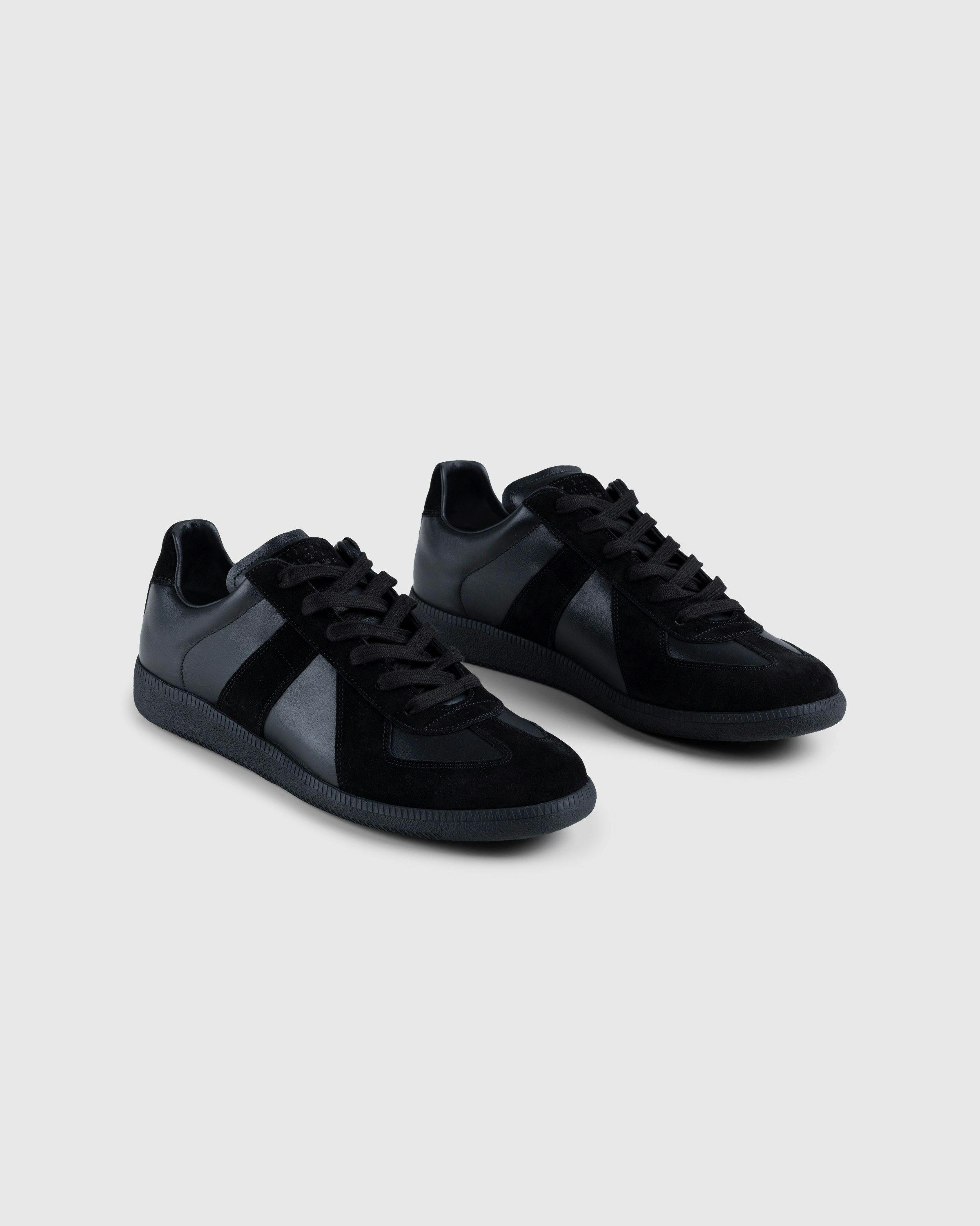 Maison Margiela - Leather Replica Sneakers Black - Footwear - Black - Image 3