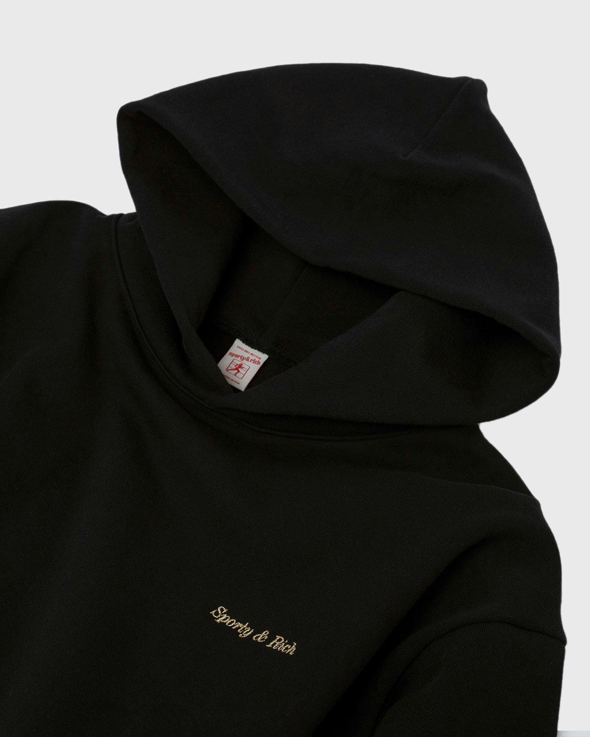 Sporty and Rich - Classic Logo Hoodie Black - Clothing - Black - Image 3