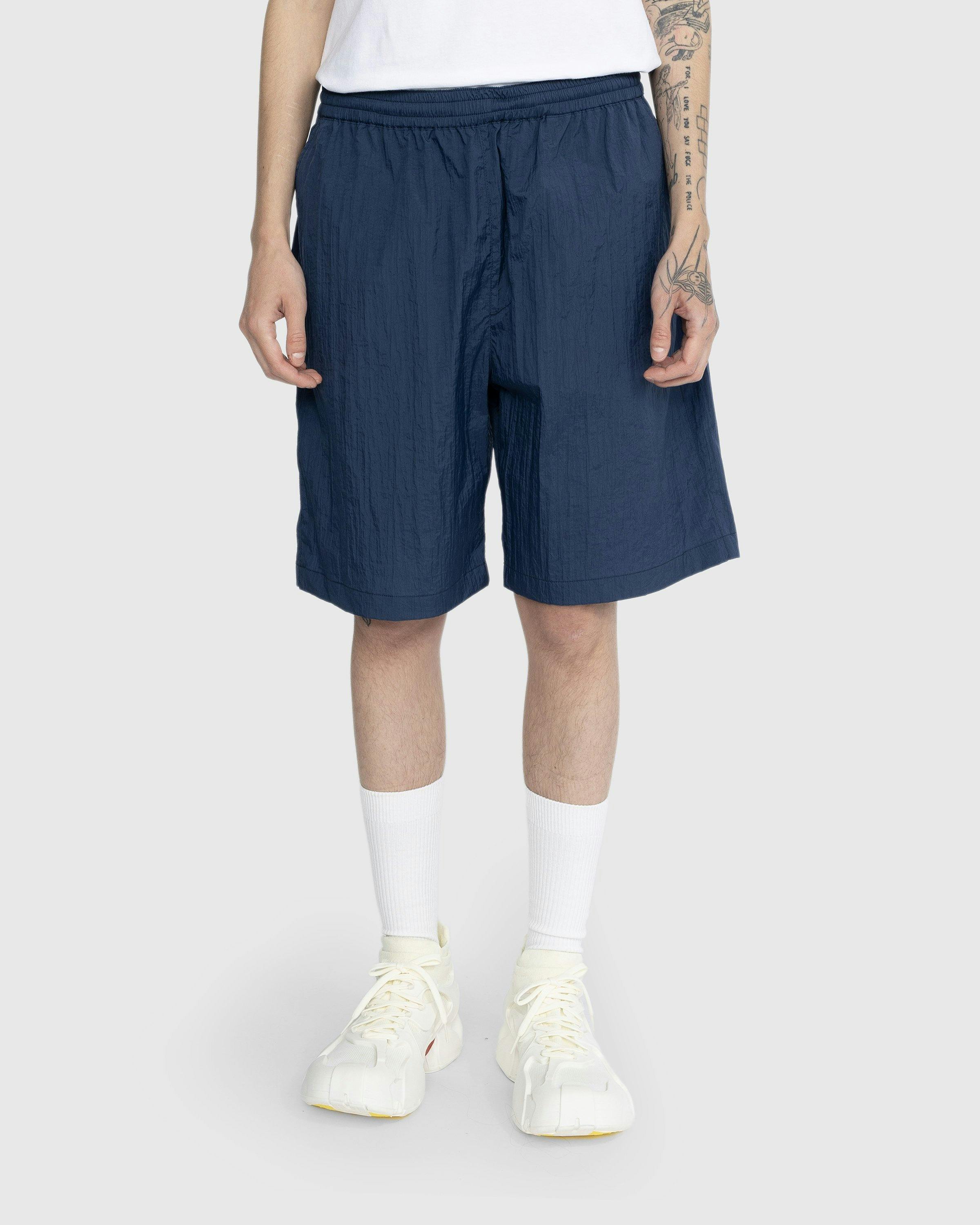 Highsnobiety - Texture Nylon Mid Length Elastic Shorts Midnight blue - Clothing - Blue - Image 2