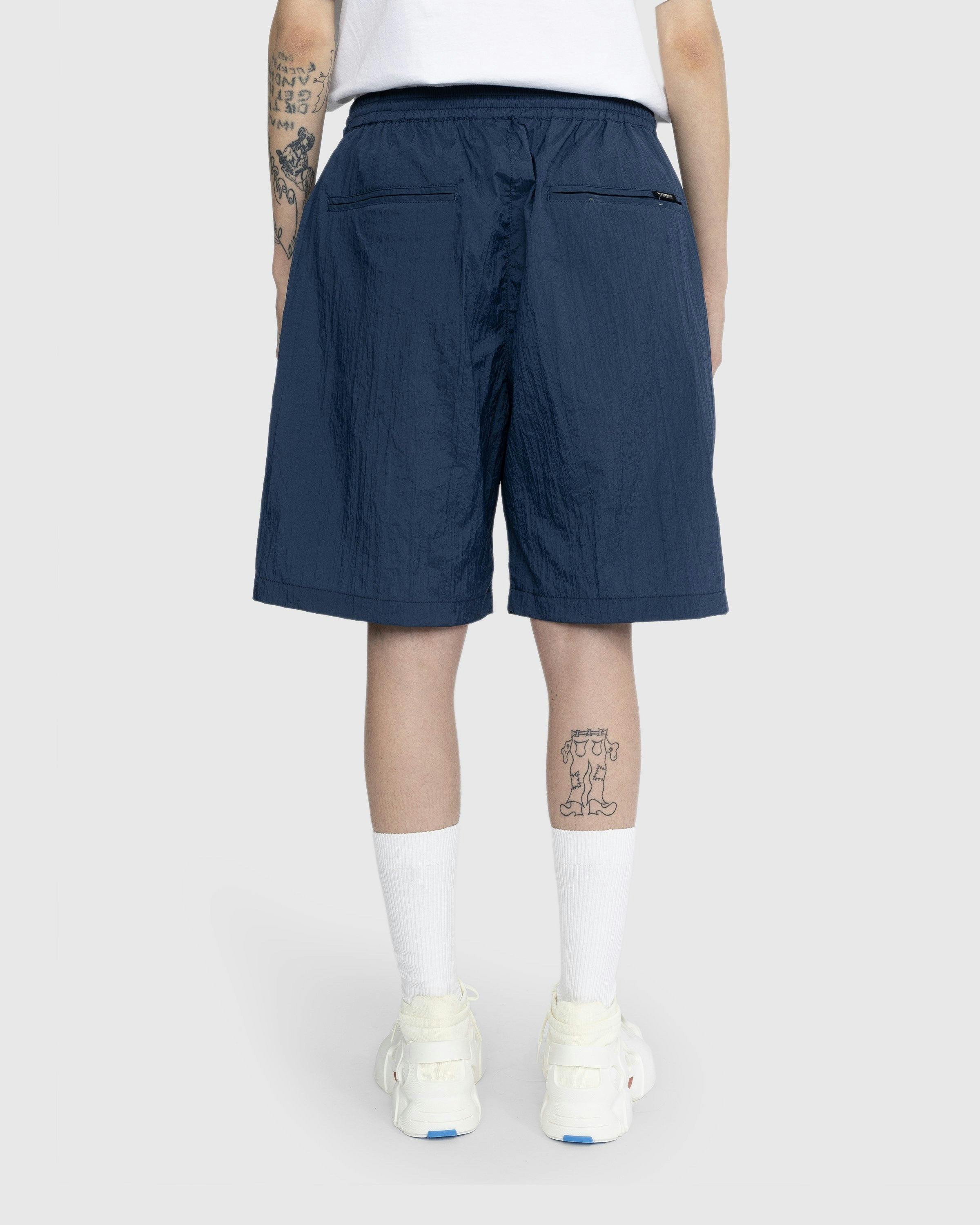 Highsnobiety - Texture Nylon Mid Length Elastic Shorts Midnight blue - Clothing - Blue - Image 5