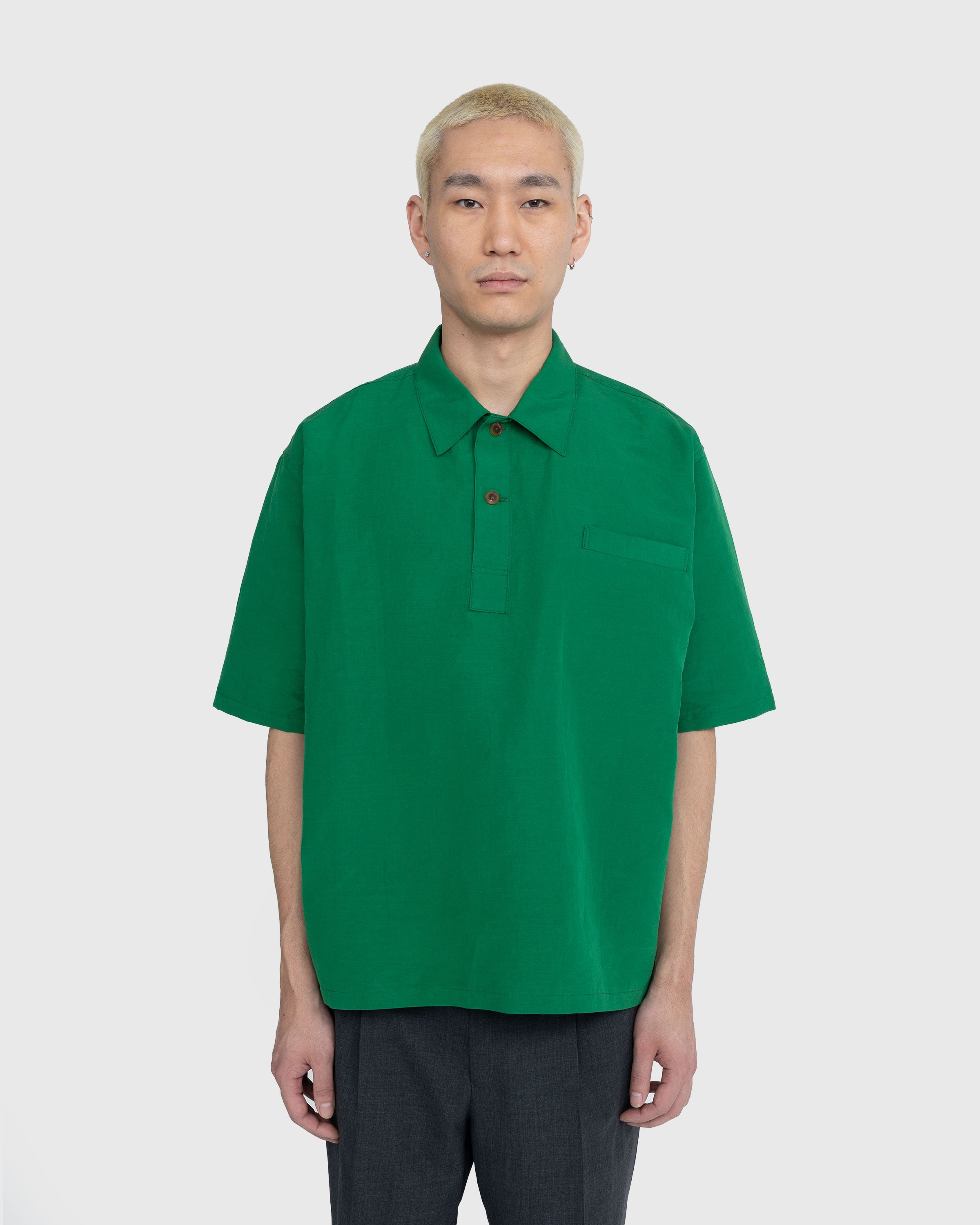 Auralee – High Density Finx Linen Weather Shirt Green | Highsnobiety Shop