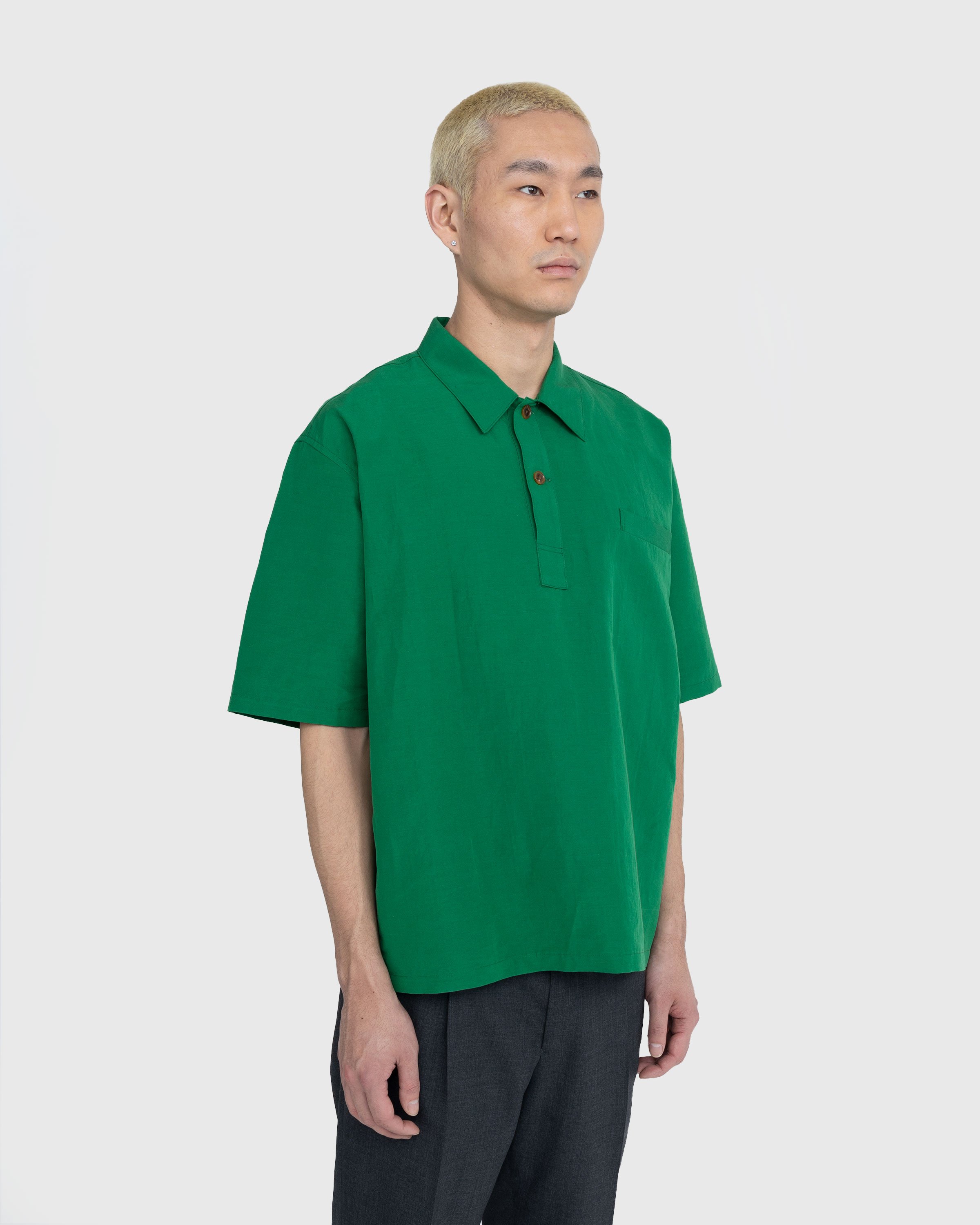 Auralee – High Density Finx Linen Weather Shirt Green | Highsnobiety Shop