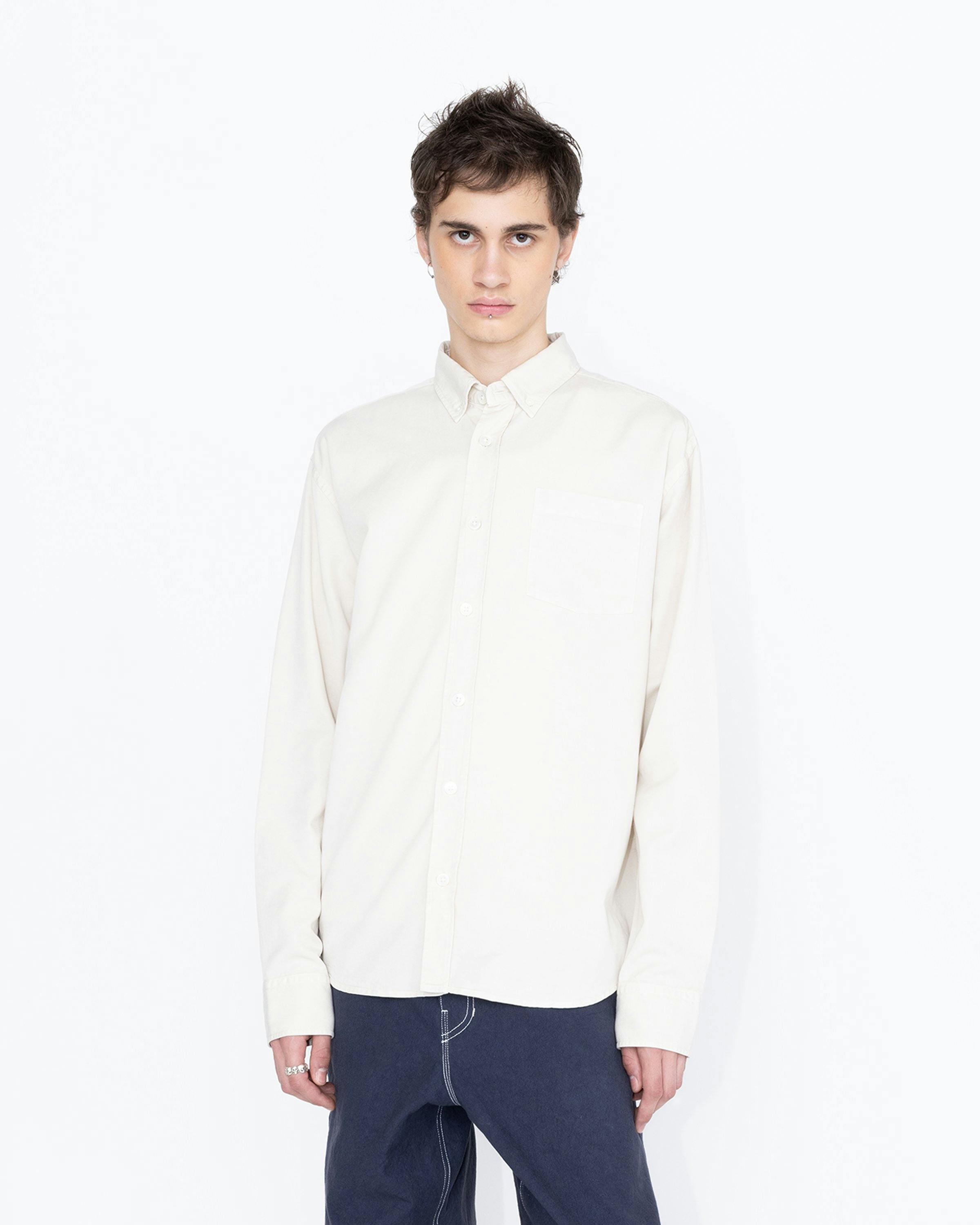 Highsnobiety HS05 - Garment-Dyed Peach Long-Sleeve Shirt Grey - Clothing - Grey - Image 5