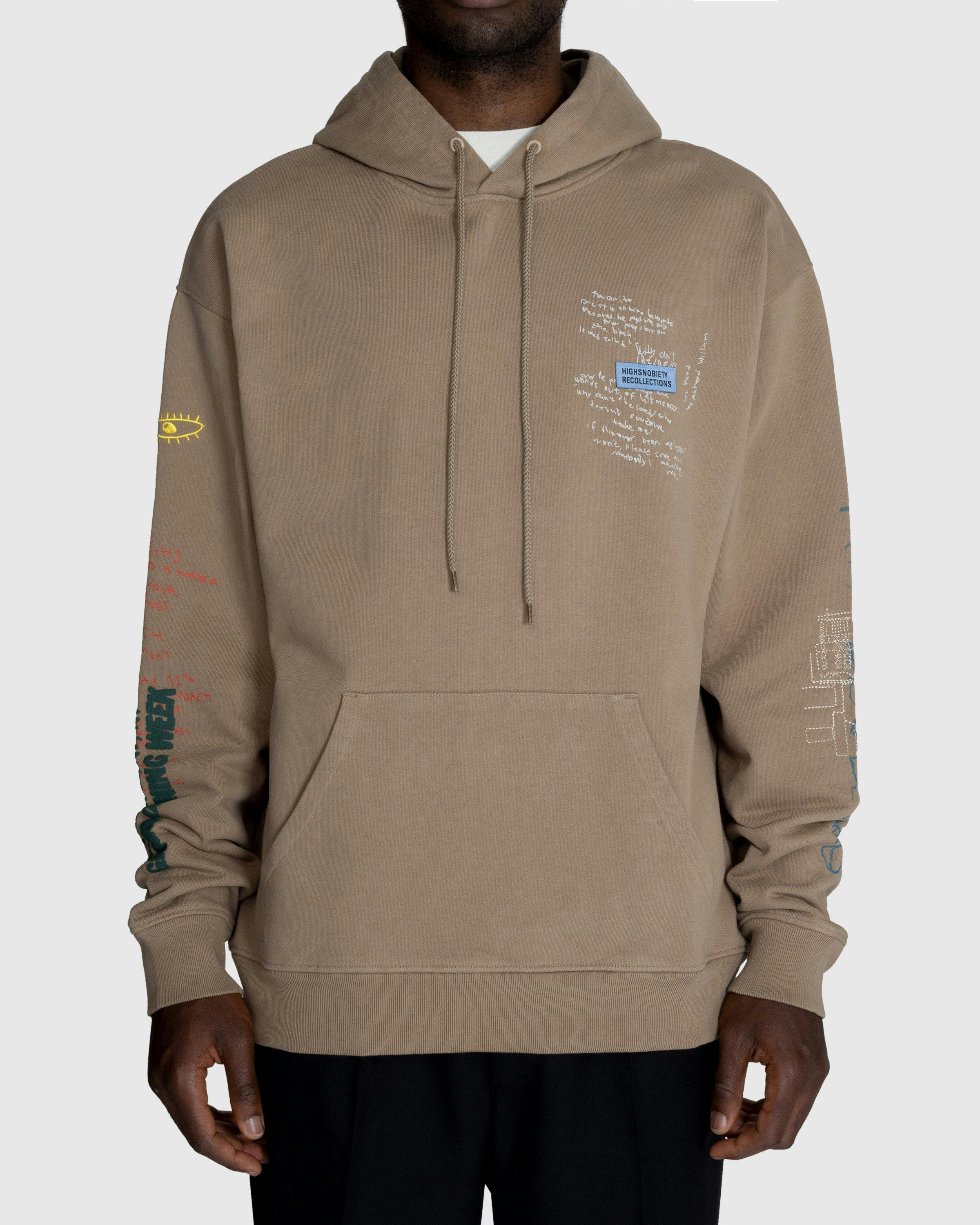 Highsnobiety - New York Line Hoodie Dark Beige - Clothing - Brown - Image 3