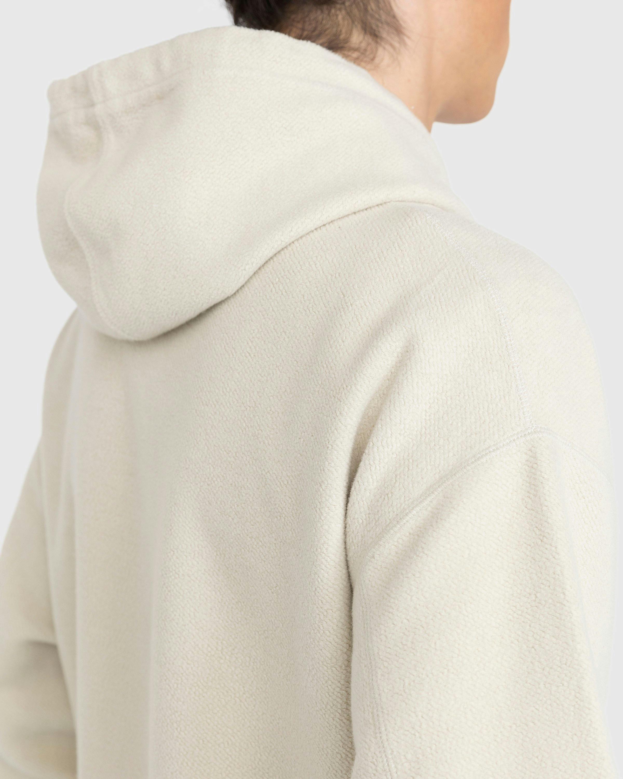 Highsnobiety - Script Logo Reverse Fleece Hoodie Beige - Clothing - Beige - Image 5