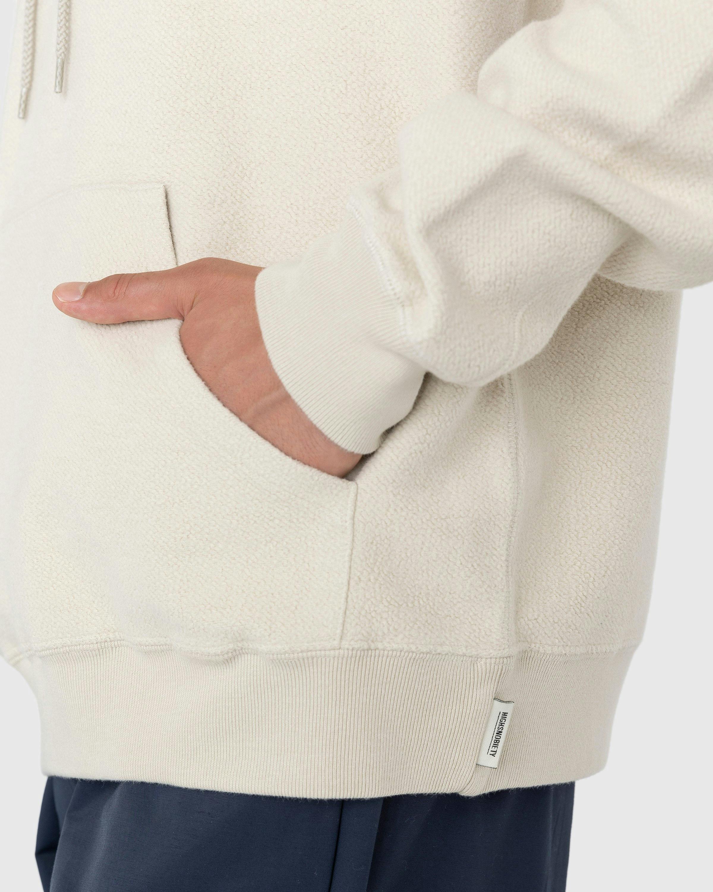 Highsnobiety - Script Logo Reverse Fleece Hoodie Beige - Clothing - Beige - Image 7