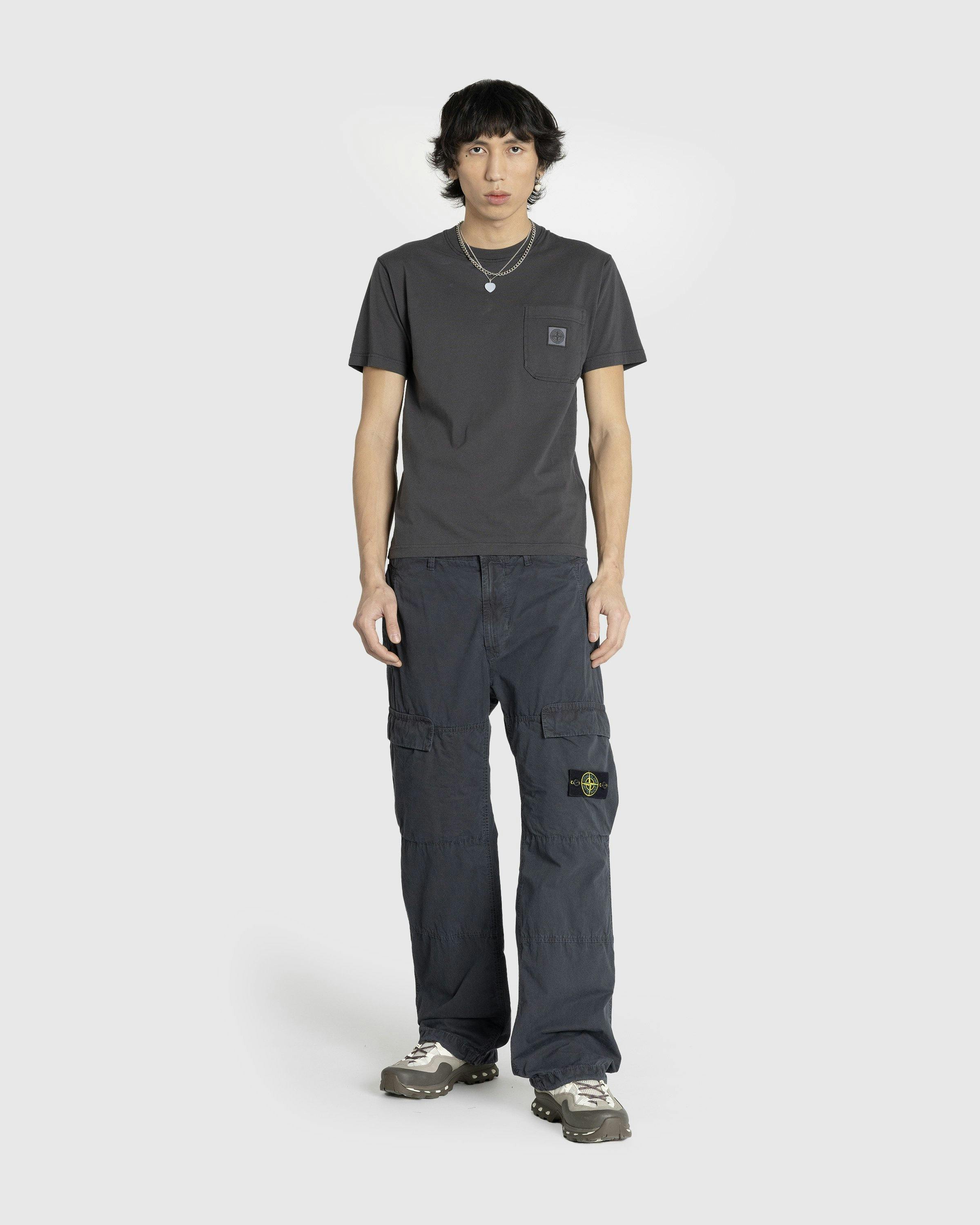 Stone Island - T SHIRT CHARCOAL - Clothing - Grey - Image 3