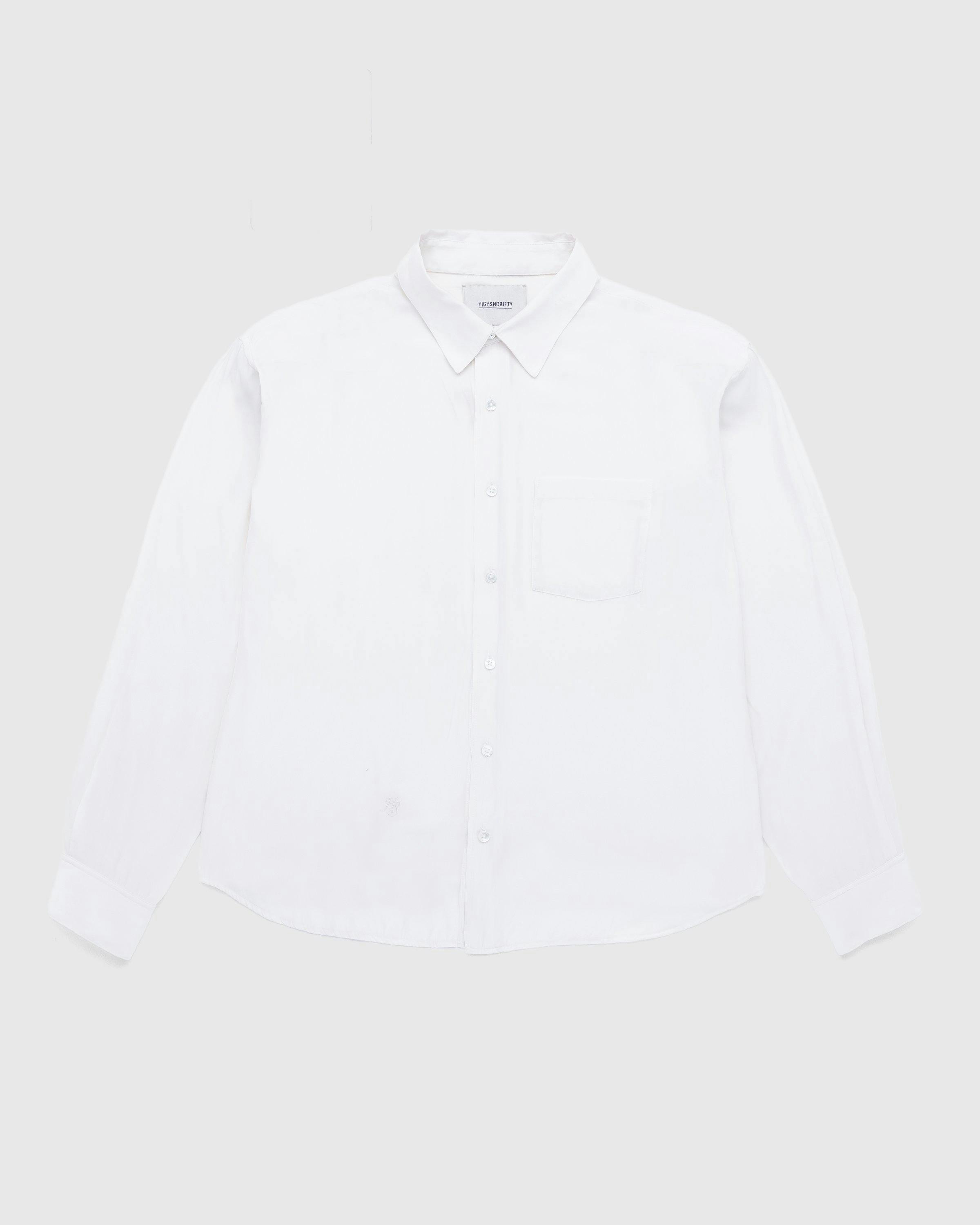 Highsnobiety - Lightweight Long-Sleeve Shirt White - Clothing - Grey - Image 1