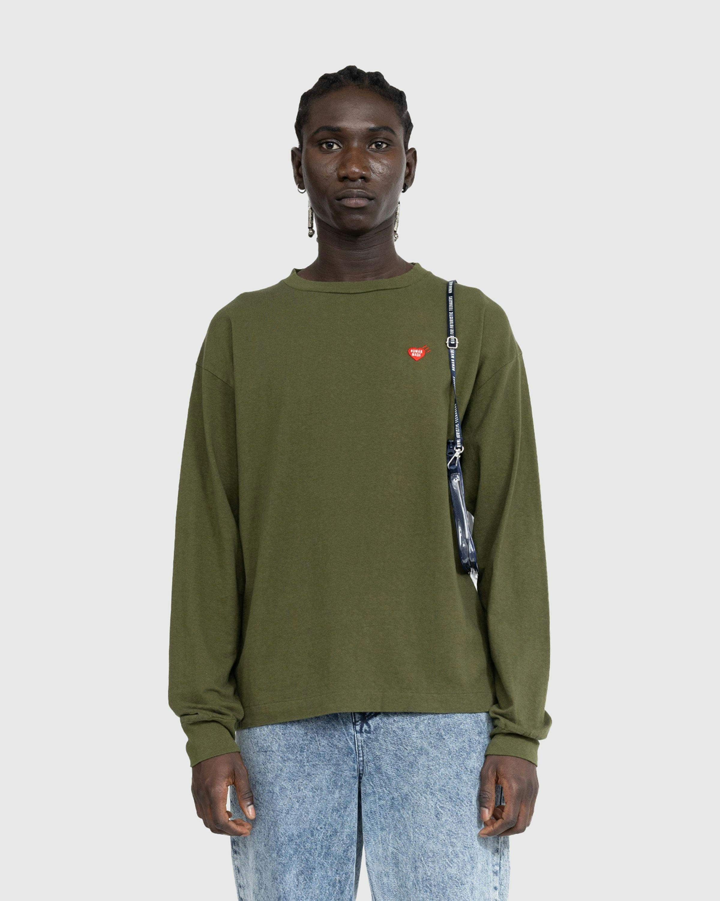 Human Made Graphic Long Sleeve T Shirt Olive Drab Highsnobiety