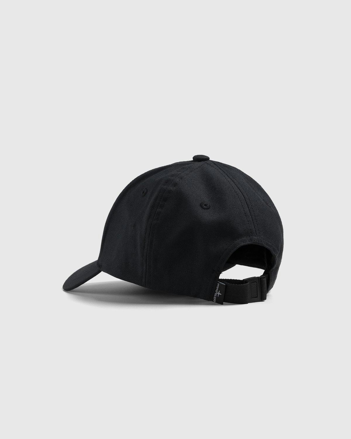 Stone Island - 99661 6-Panel Cotton Rep Cap Black - Accessories - Black - Image 3