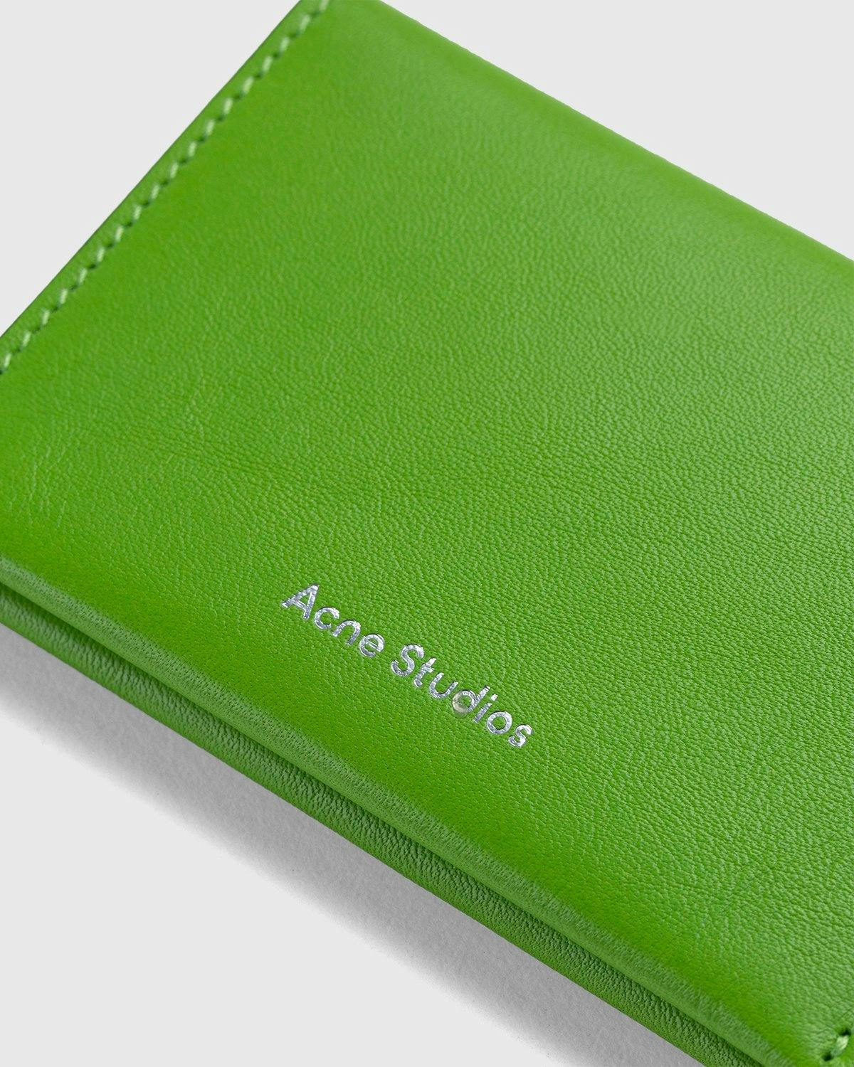 Acne Studios - Leather Card Case Multi Green - Accessories - Green - Image 3