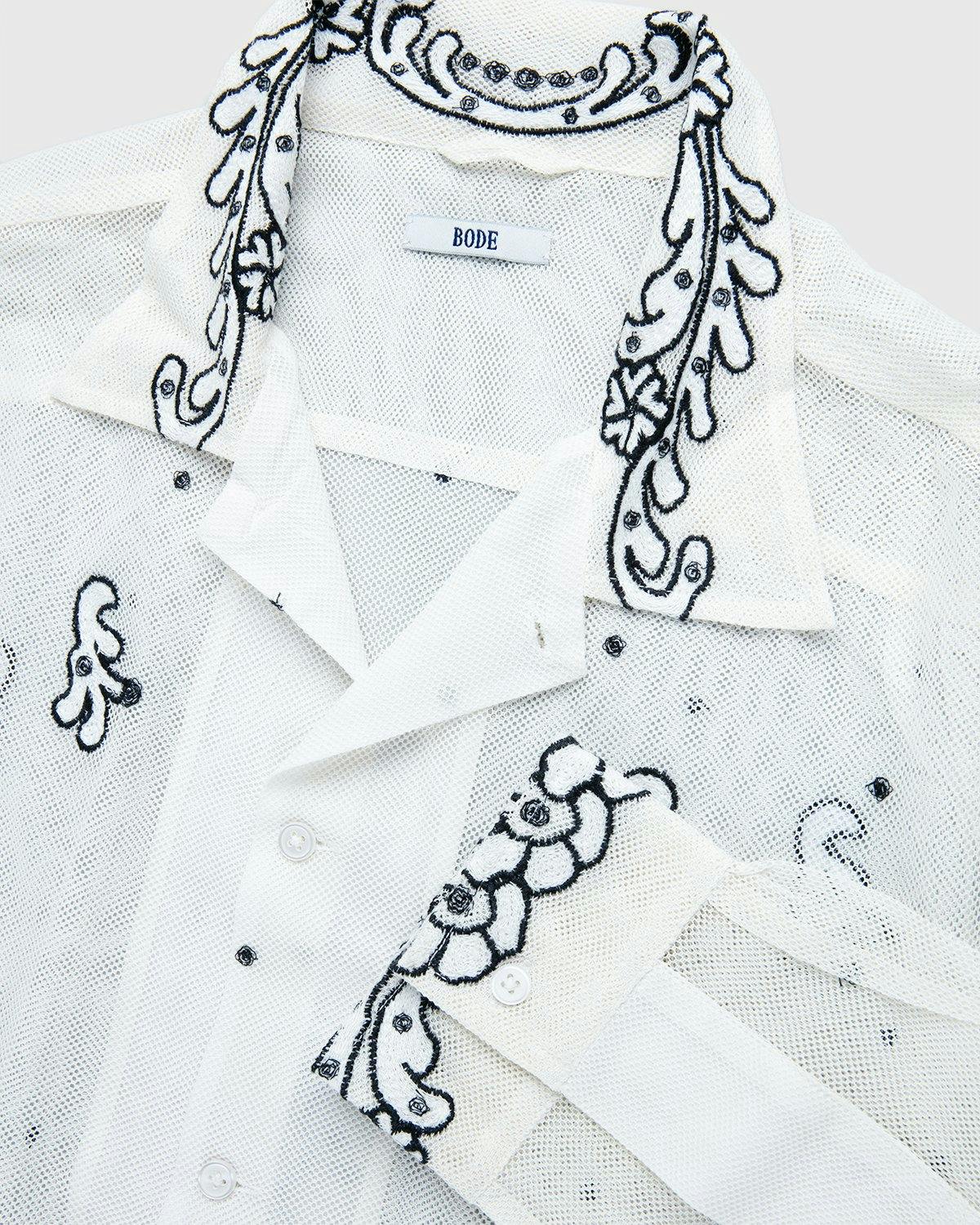 Bode - Bevel Embroidered Longsleeve Shirt Ecru - Clothing - White - Image 4