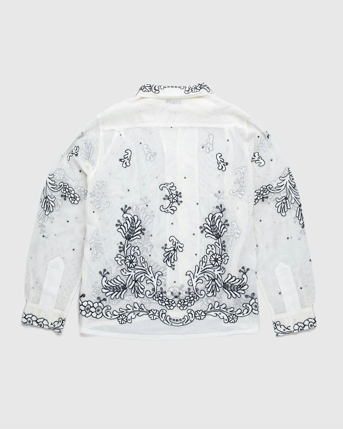 Bode - Bevel Embroidered Longsleeve Shirt Ecru - Clothing - White - Image 2