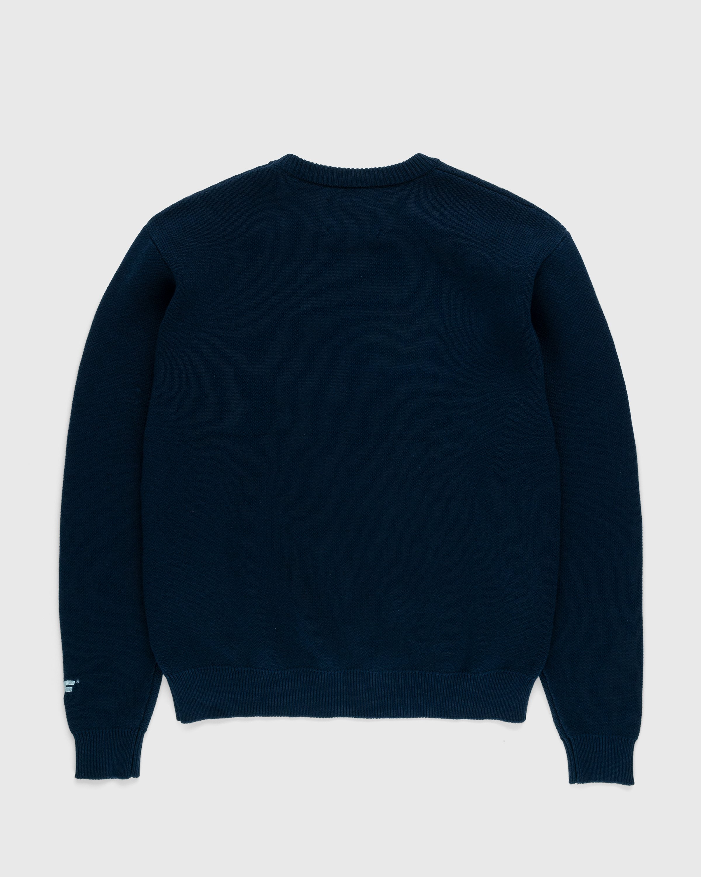 RUF x Highsnobiety – Knitted Crewneck Sweater Navy | Highsnobiety Shop