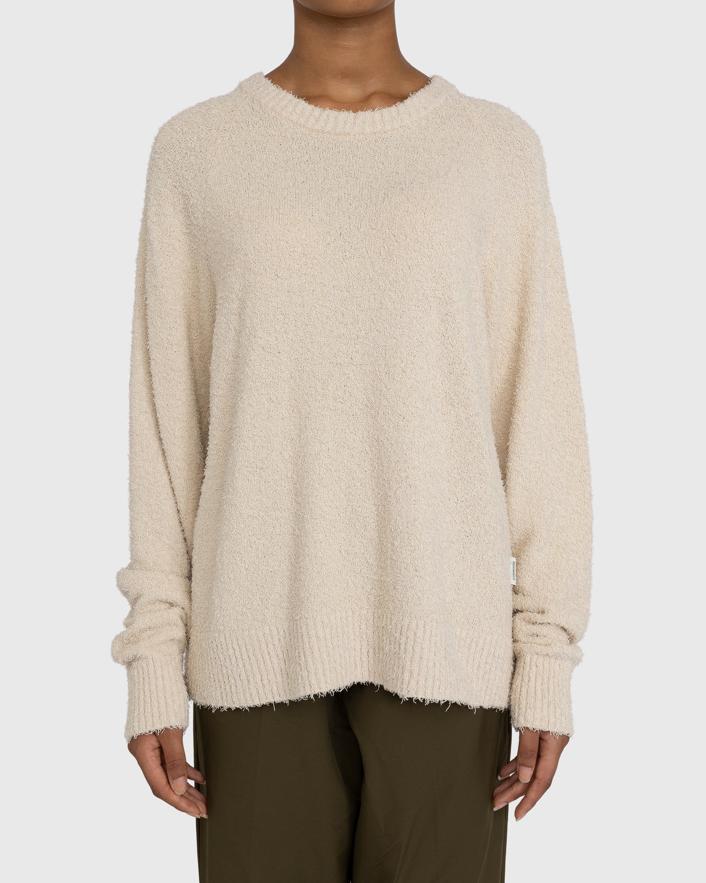 Highsnobiety – Raglan Crewneck Sweater Beige | Highsnobiety Shop