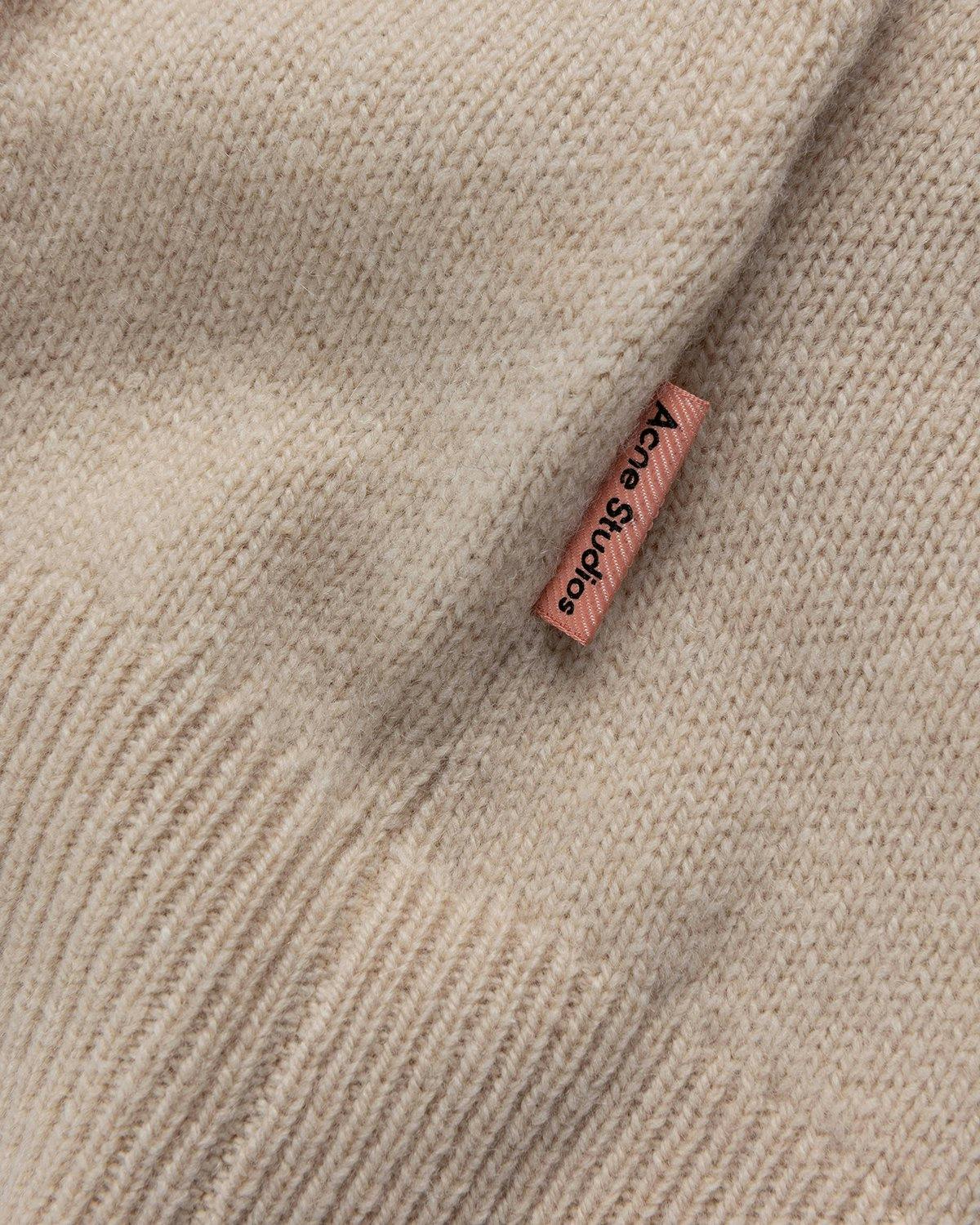 Acne Studios - Cashmere Blend V-Neck Sweater Biscuit Beige - Clothing - Beige - Image 4