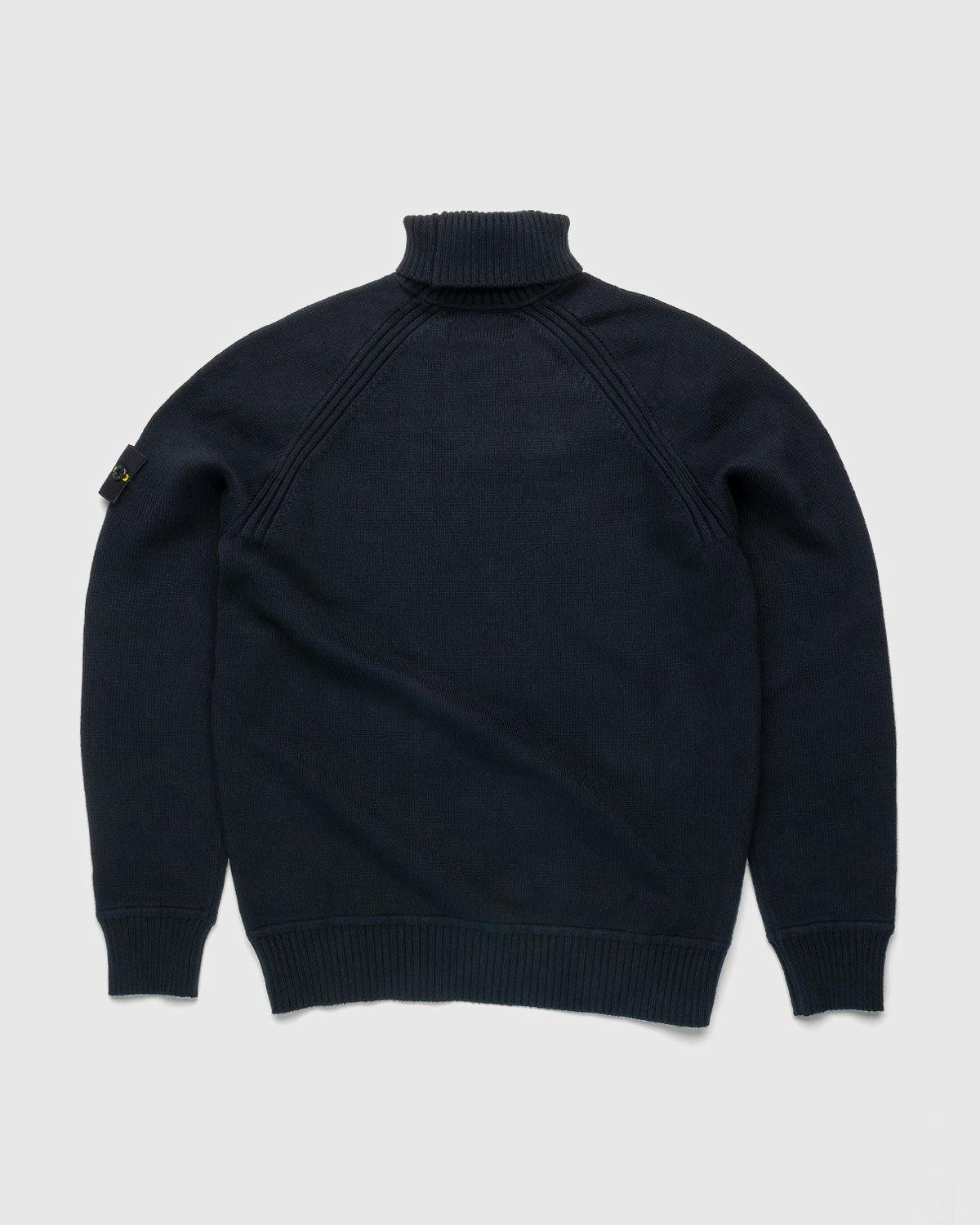 Stone Island - Knit Turtleneck Navy Blue - Clothing - Blue - Image 2