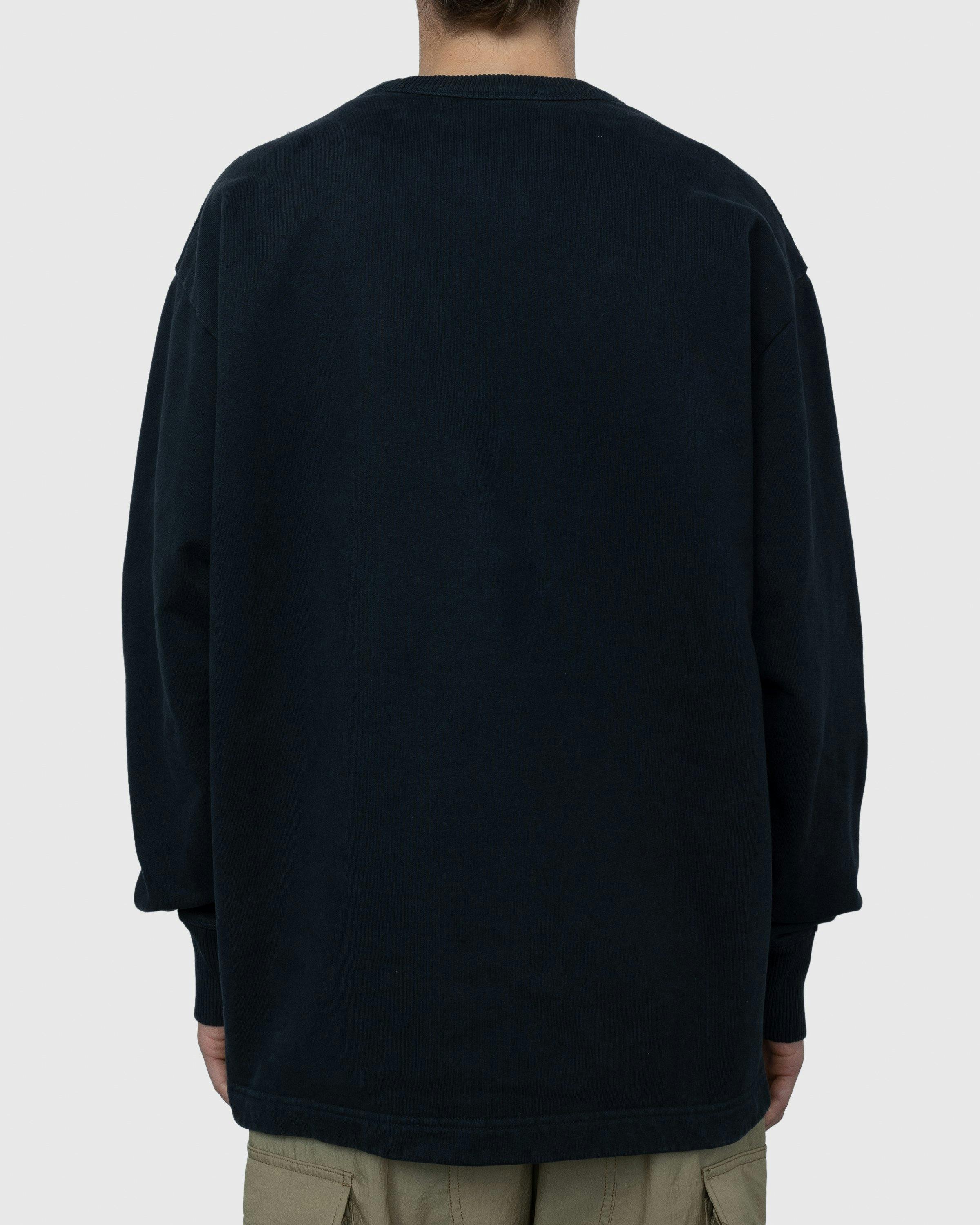 Acne Studios - Organic Cotton Logo Crewneck Sweatshirt Black - Clothing - Black - Image 4