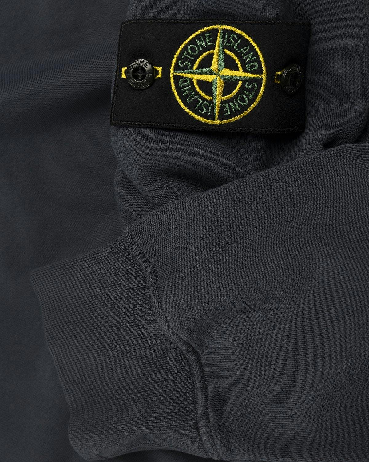 Stone Island - 63051 Garment-Dyed Cotton Fleece Crewneck Air Force Blue - Clothing - Blue - Image 4