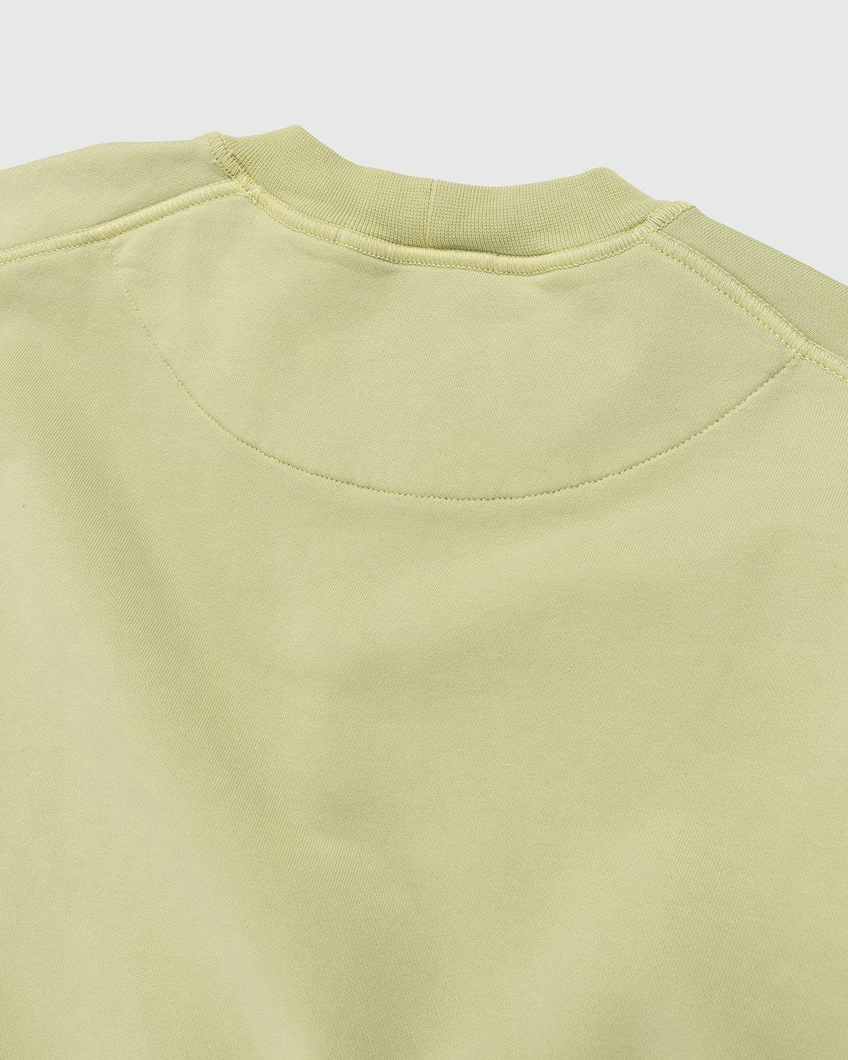 Stone Island - 63051 Garment-Dyed Cotton Fleece Crewneck Light Green - Clothing - Green - Image 3