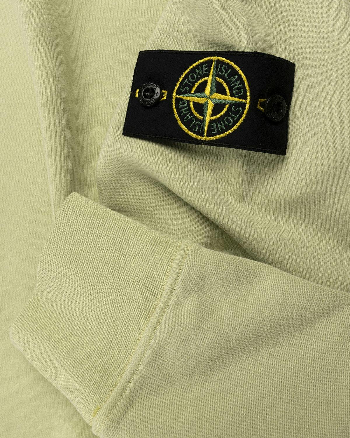 Stone Island - 63051 Garment-Dyed Cotton Fleece Crewneck Light Green - Clothing - Green - Image 5