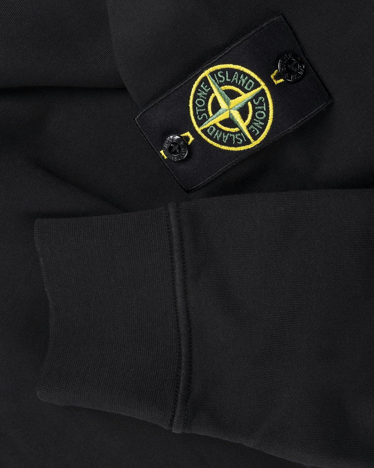 Stone Island - 63051 Garment-Dyed Cotton Fleece Crewneck Black - Clothing - Black - Image 5