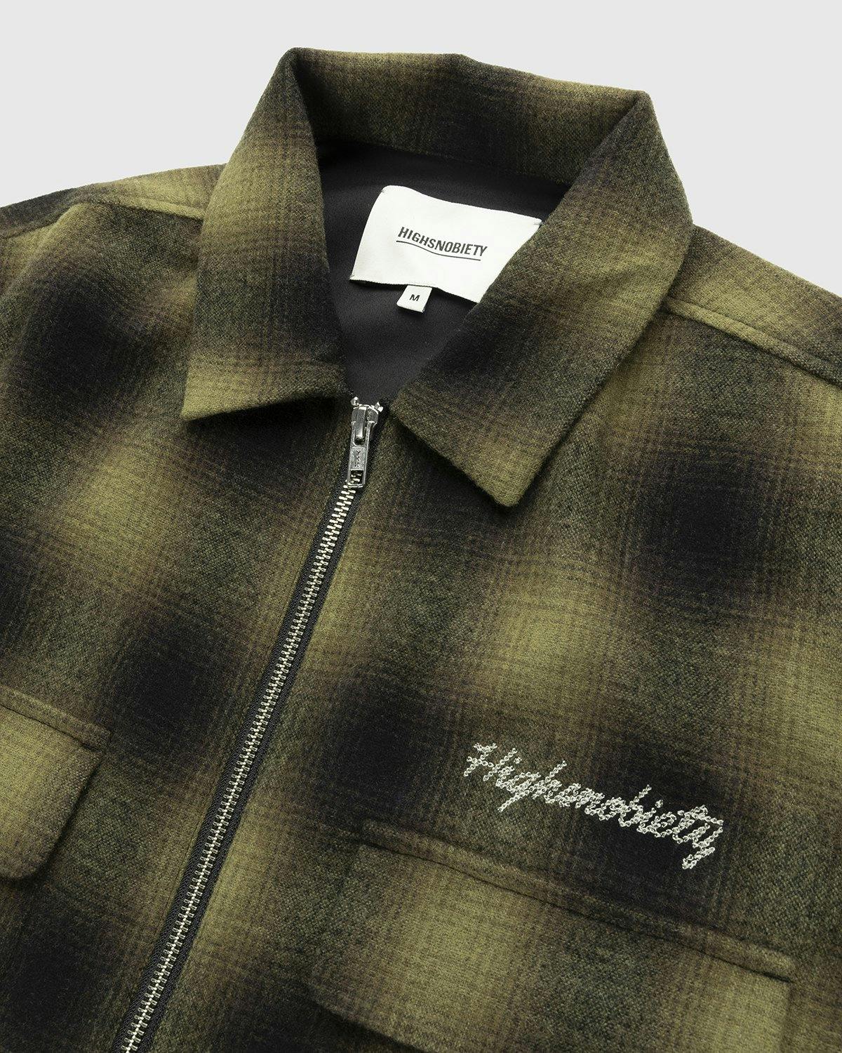 Highsnobiety - Plaid Zip Shirt Green Black - Clothing - Green - Image 3